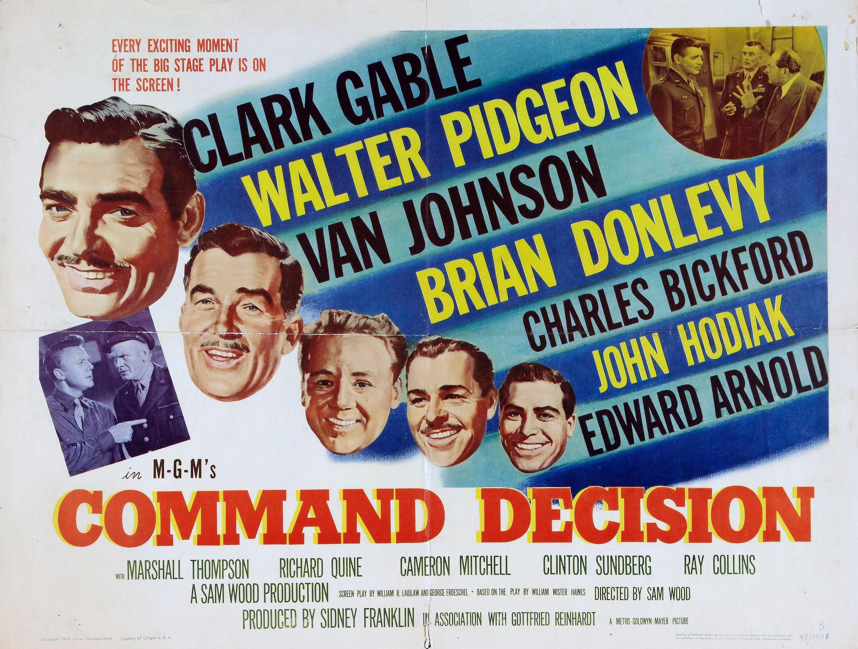 Постер фильма Командное решение | Command Decision