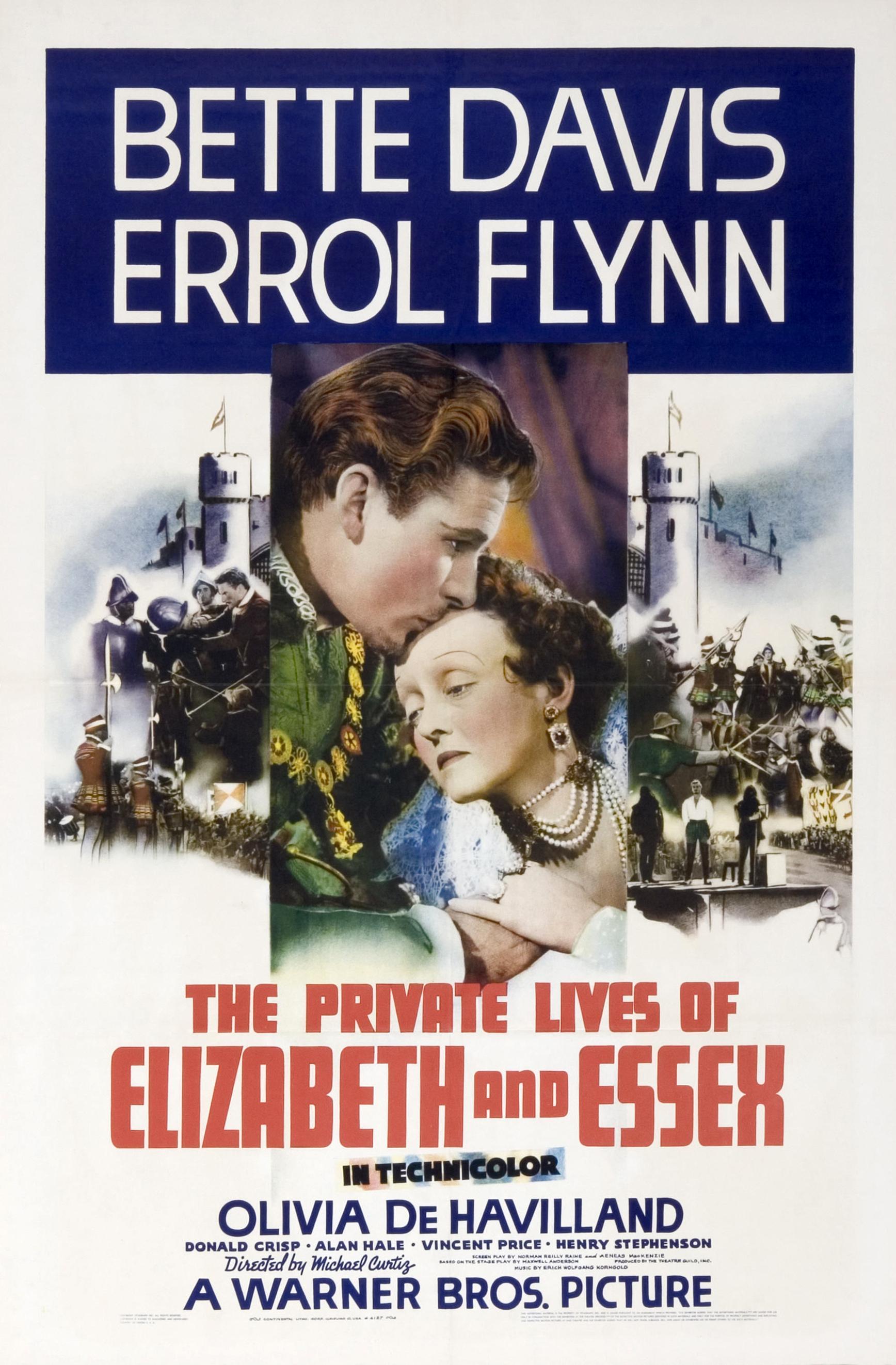 Постер фильма Частная жизнь Елизаветы и Эссекса | Private Lives of Elizabeth and Essex