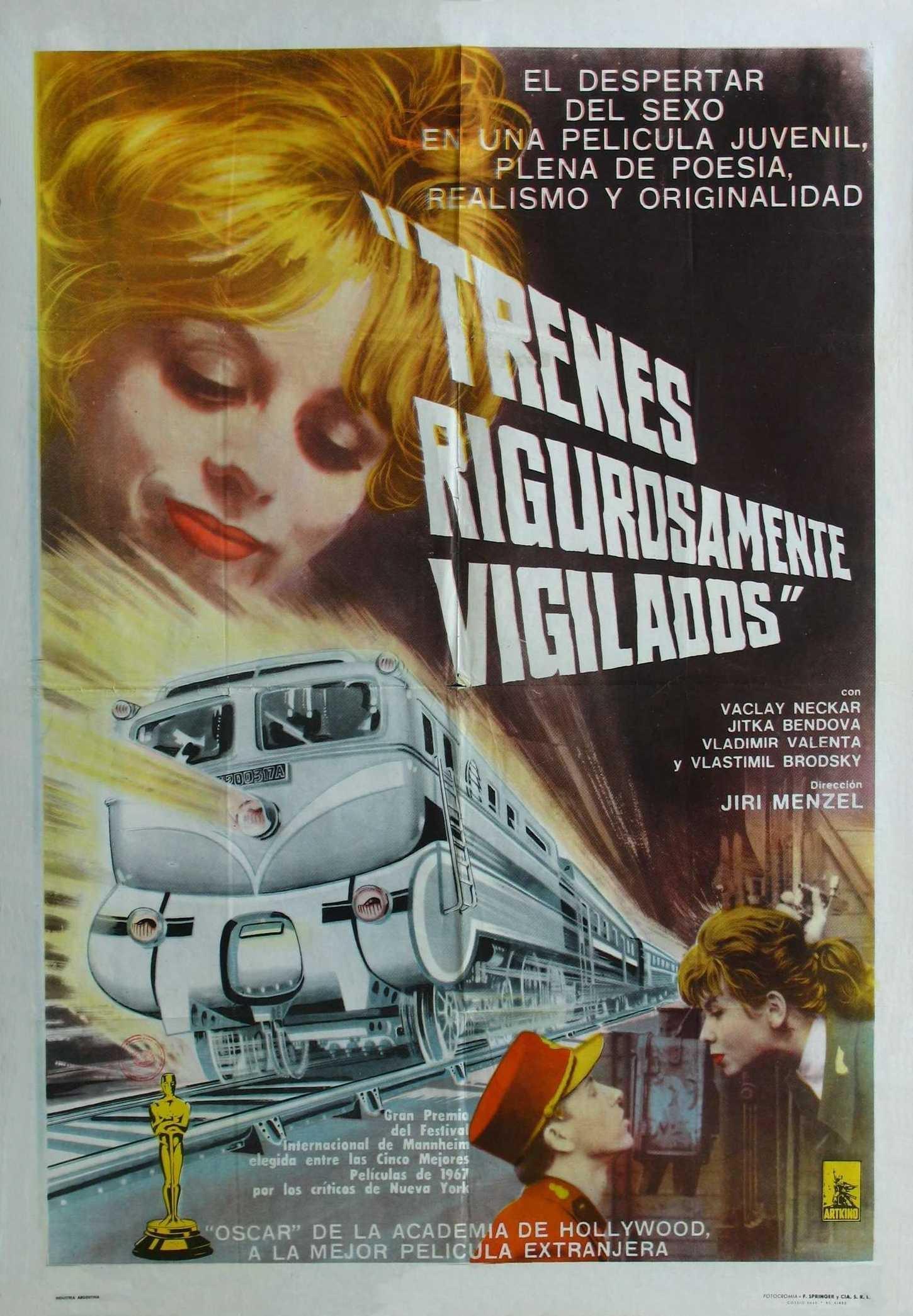 Постер фильма Поезда под пристальным наблюдением | Ostre sledované vlaky