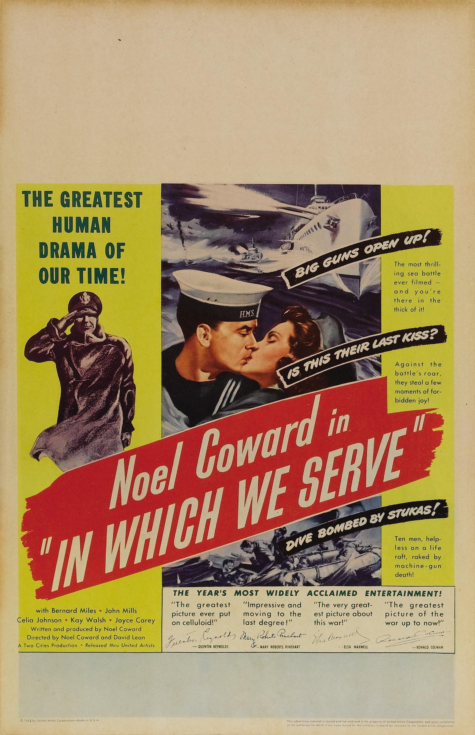 Постер фильма Повесть об одном корабле (...в котором мы служим) | In Which We Serve