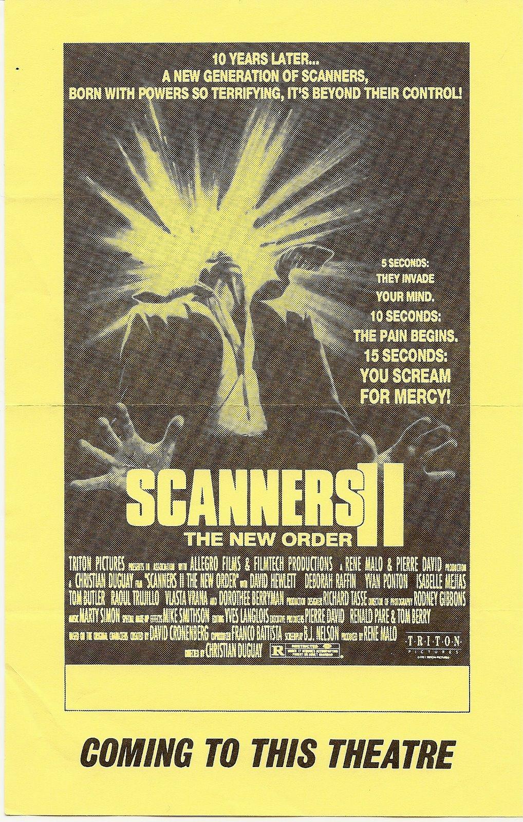 Постер фильма Сканнеры 2 | Scanners II: The New Order