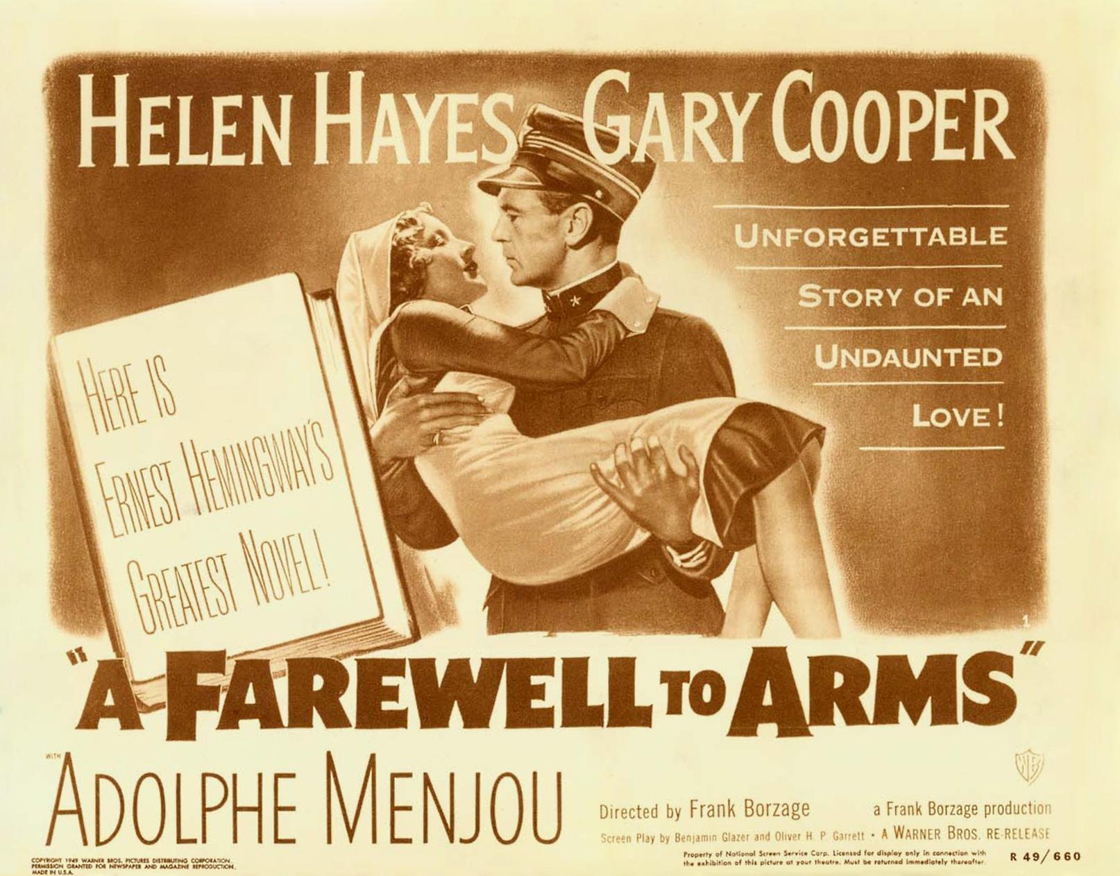 Постер фильма Прощай, оружие | Farewell to Arms
