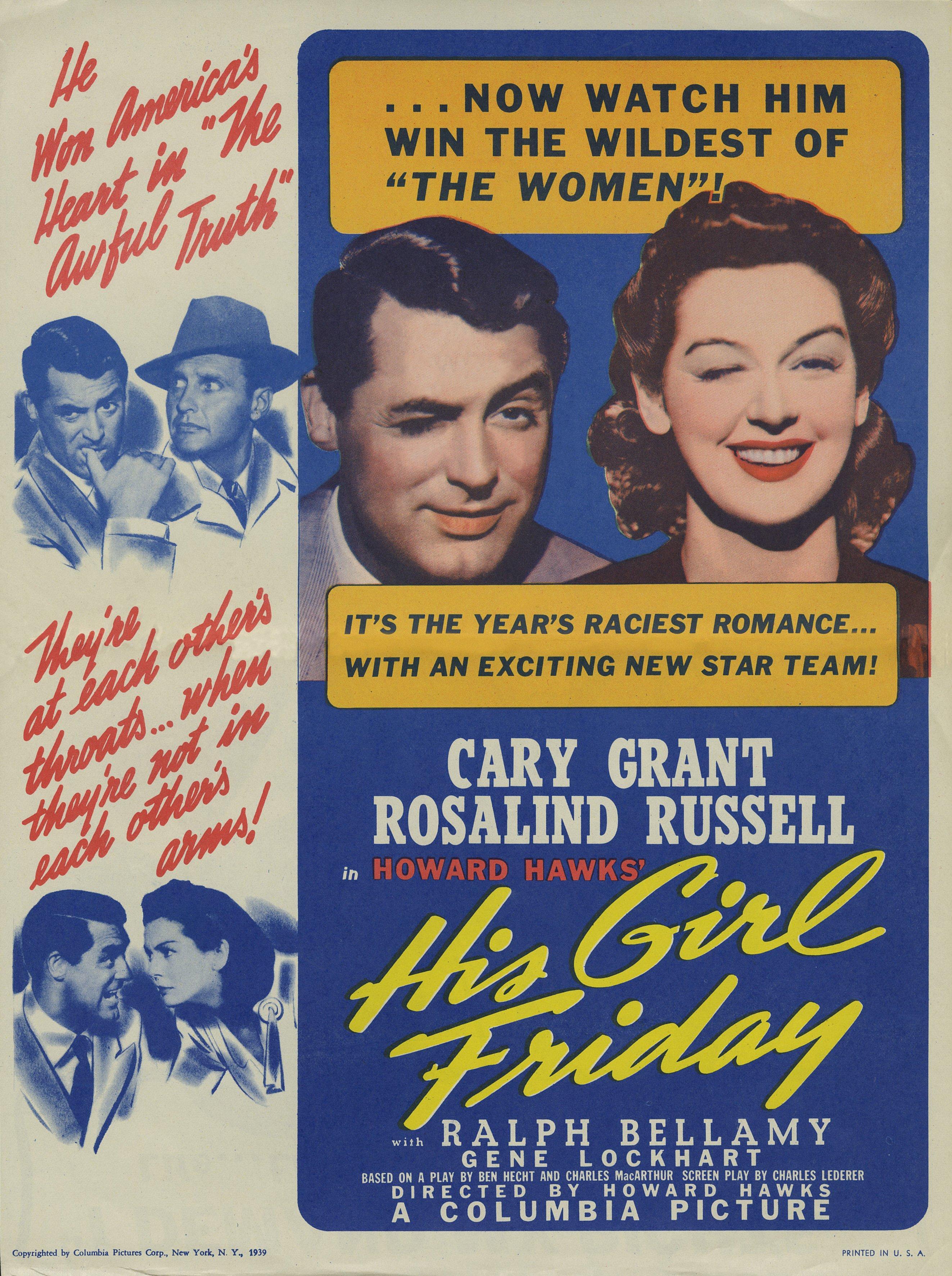 Постер фильма Его девушка пятница | His Girl Friday
