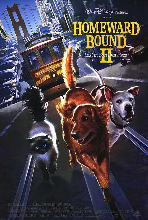 Постер фильма Дорога домой 2: Затерянные в Сан-Франциско | Homeward Bound II: Lost in San Francisco