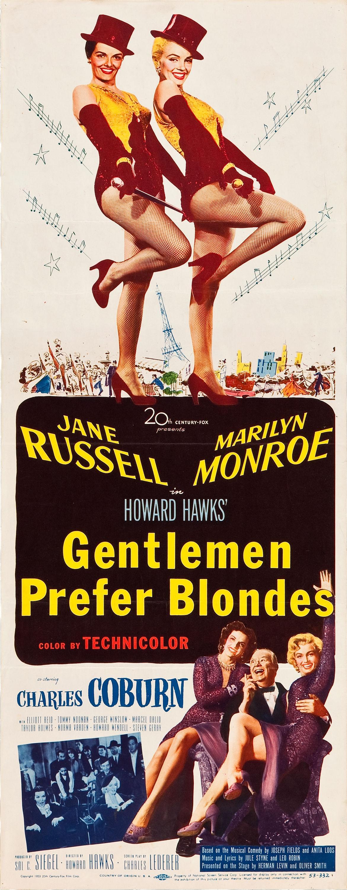 Постер фильма Джентльмены предпочитают блондинок | Gentlemen Prefer Blondes