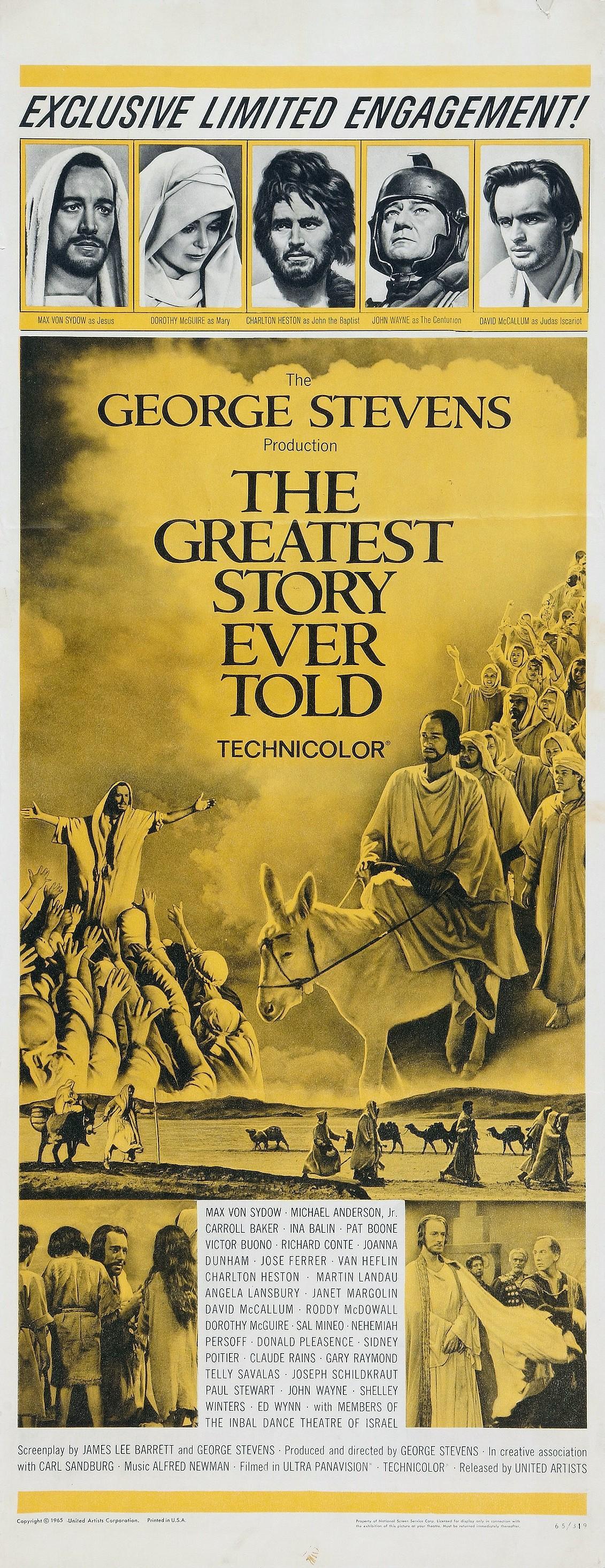 Постер фильма Величайшая из когда-либо рассказанных историй | Greatest Story Ever Told