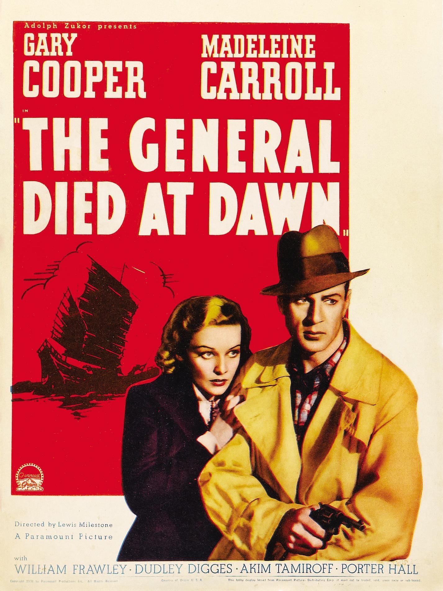 Постер фильма Генерал умер на рассвете | General Died at Dawn