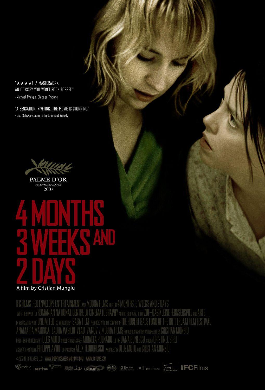 Постер фильма 4 месяца, 3 недели и 2 дня | 4 luni, 3 saptamâni si 2 zile