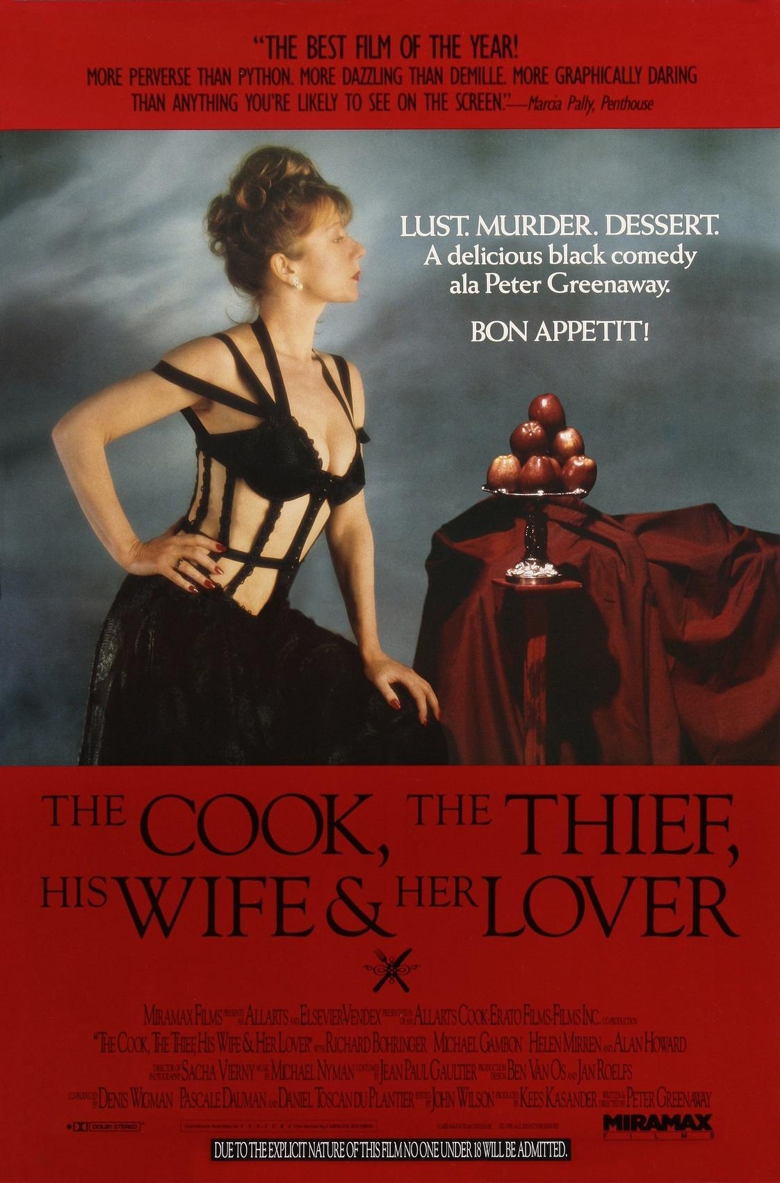 Постер фильма Повар, вор, его жена и её любовник | Cook the Thief His Wife & Her Lover