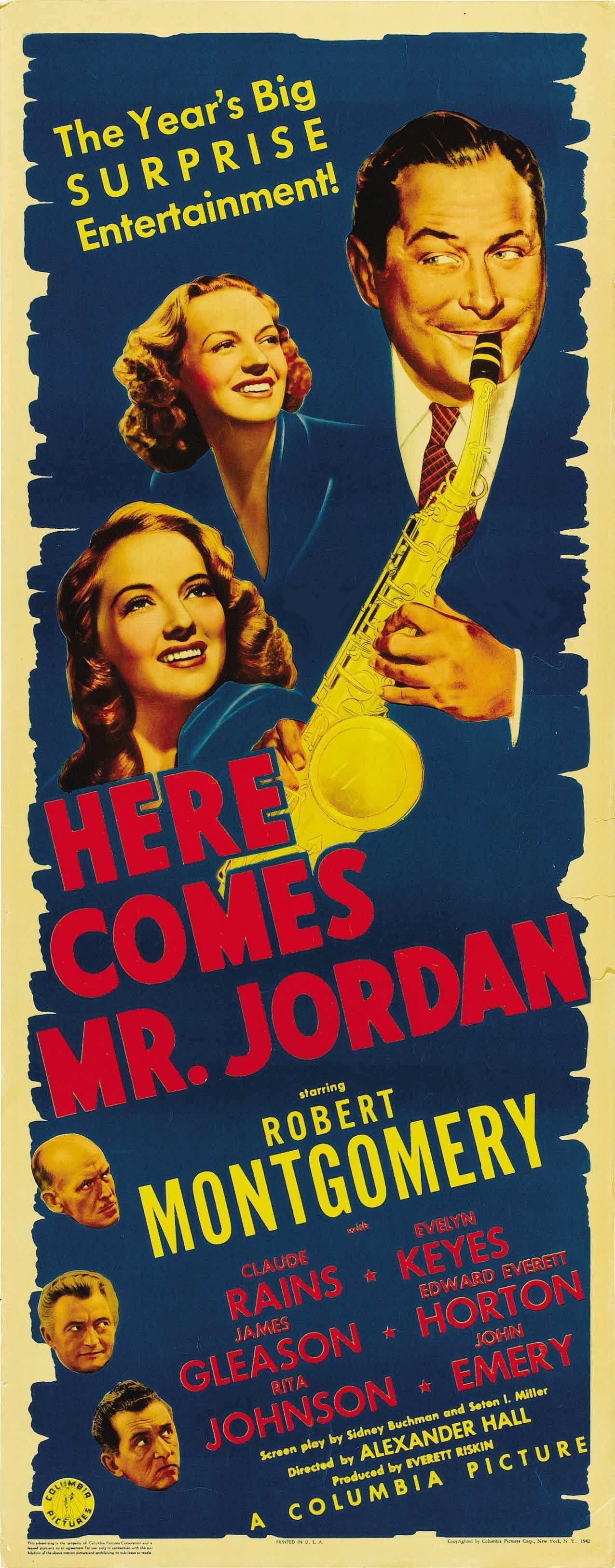 Постер фильма А вот и мистер Джордан | Here Comes Mr. Jordan