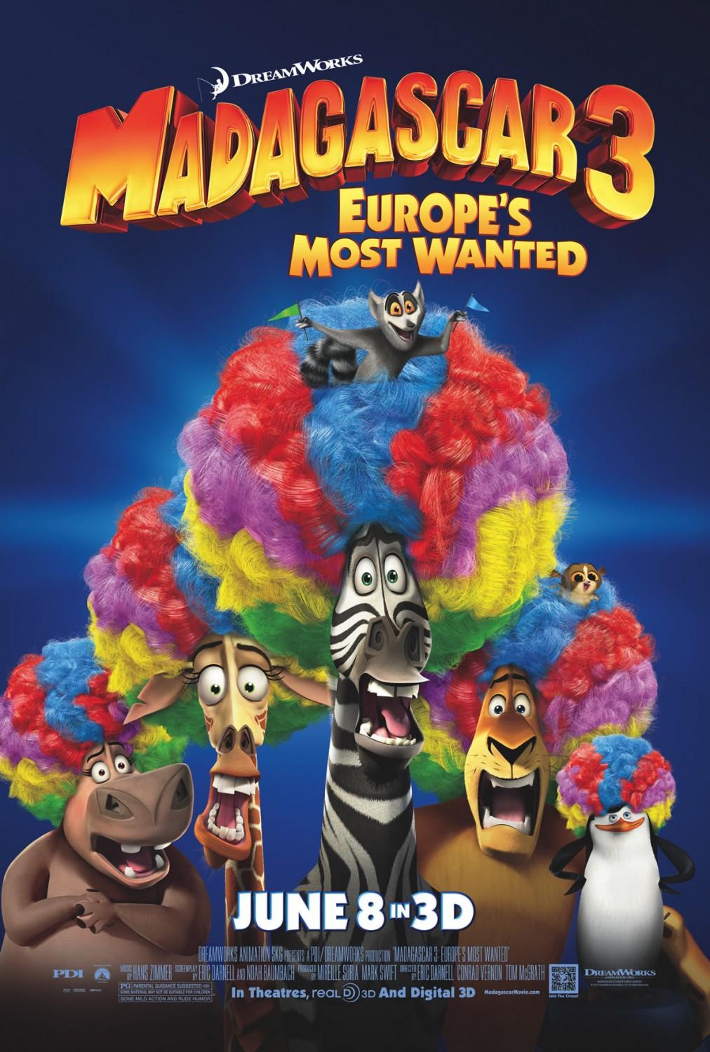 Постер фильма Мадагаскар 3 | Madagascar 3: Europe's Most Wanted