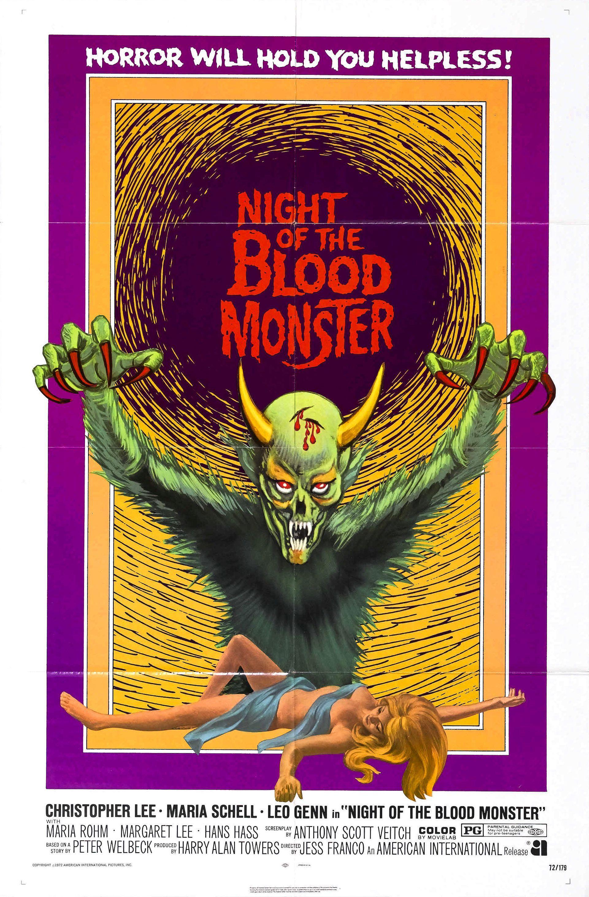 Постер фильма Ночь кровавого монстра | trono di fuoco