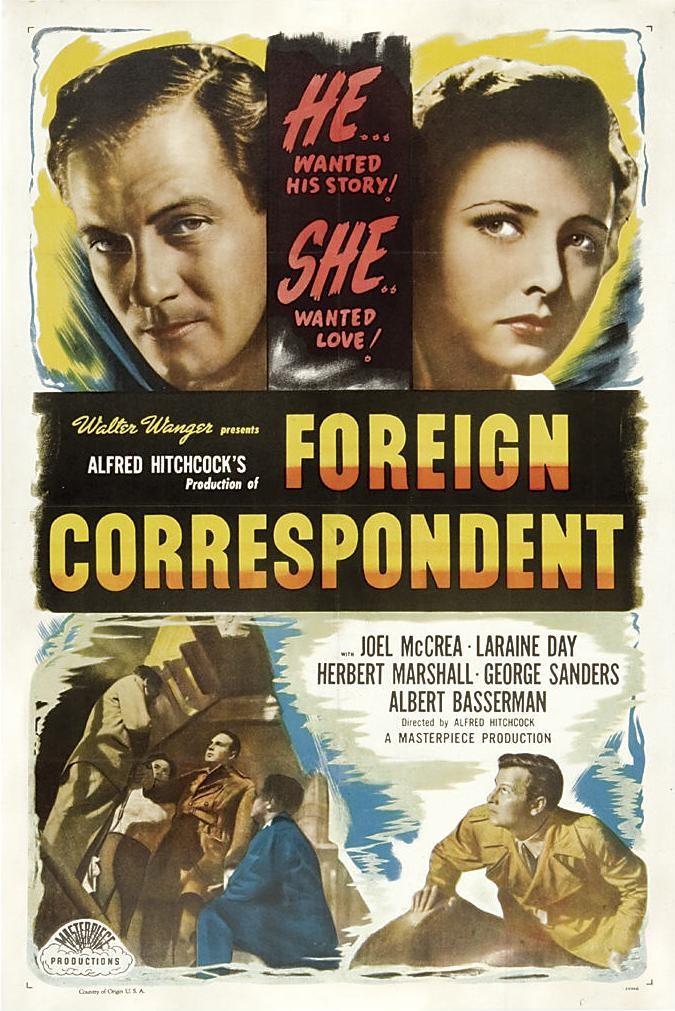 Постер фильма Иностранный корреспондент | Foreign Correspondent