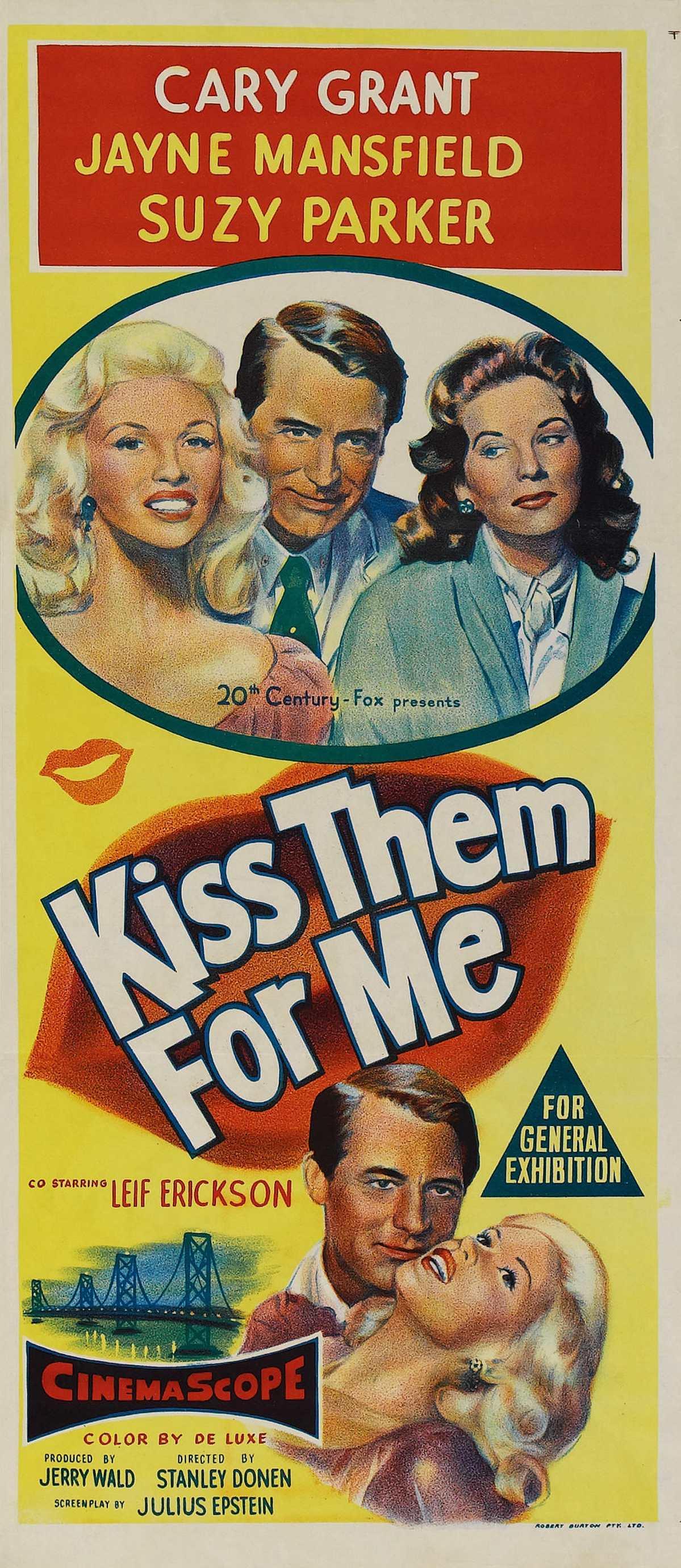 Постер фильма Поцелуй их за меня | Kiss Them for Me