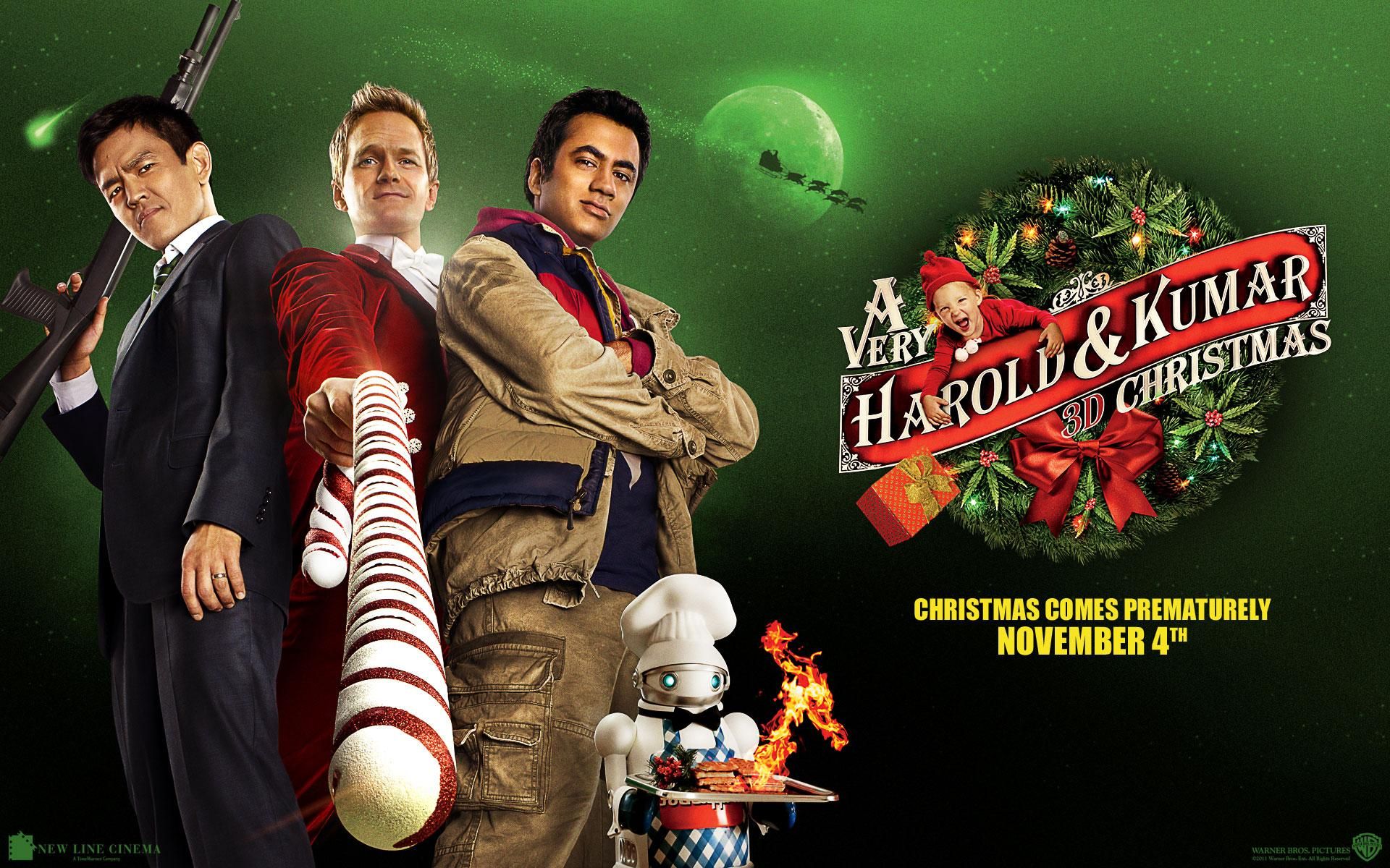 Фильм Убойное Рождество Гарольда и Кумара | Very Harold & Kumar 3D Christmas - лучшие обои для рабочего стола