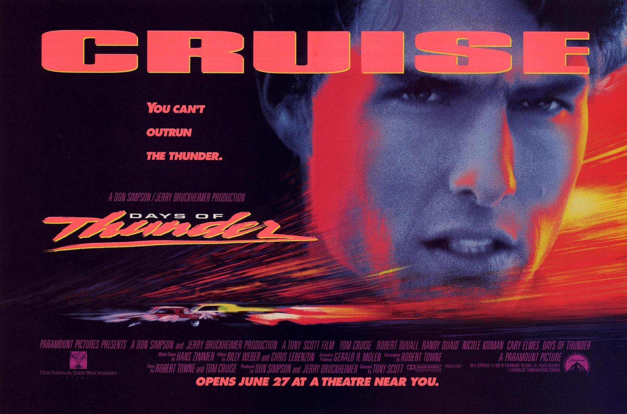 Постер фильма Дни грома | Days of Thunder