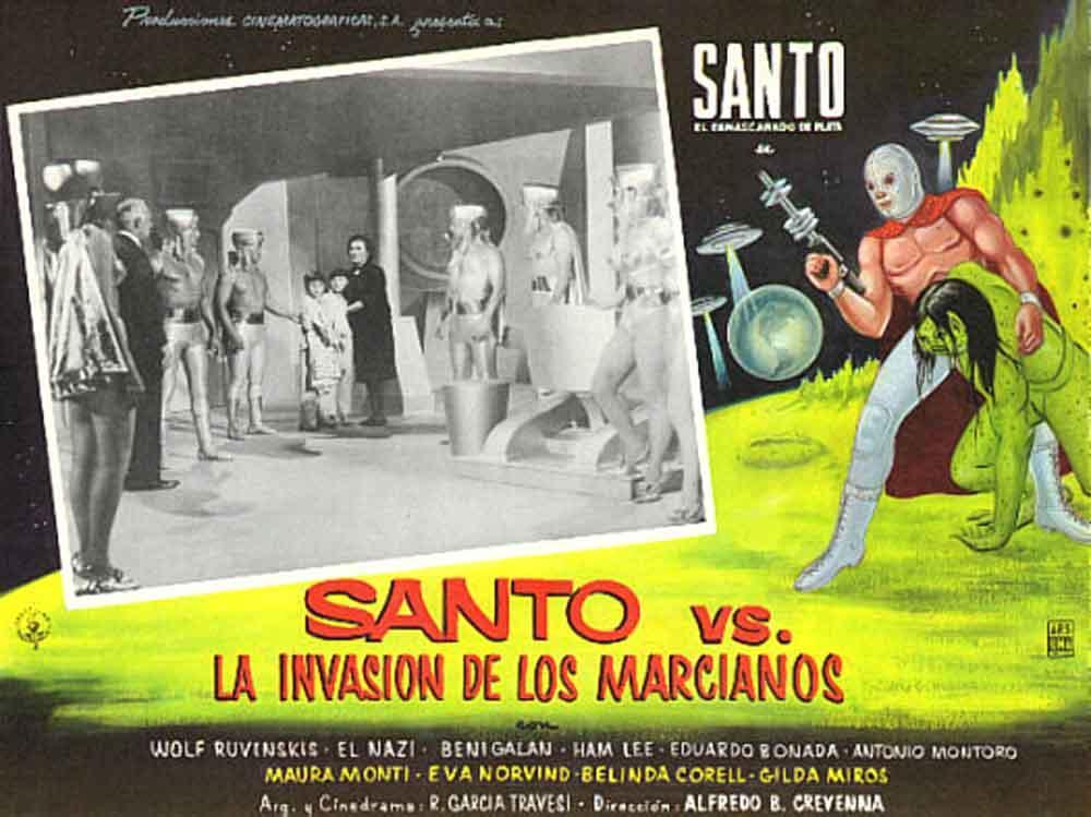 Постер фильма Santo el Enmascarado de Plata vs 'La invasión de los marcianos