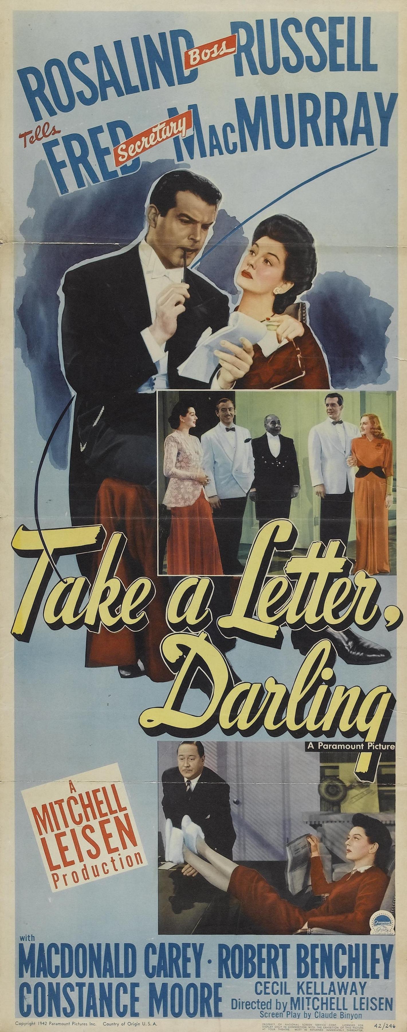 Постер фильма Take a Letter, Darling