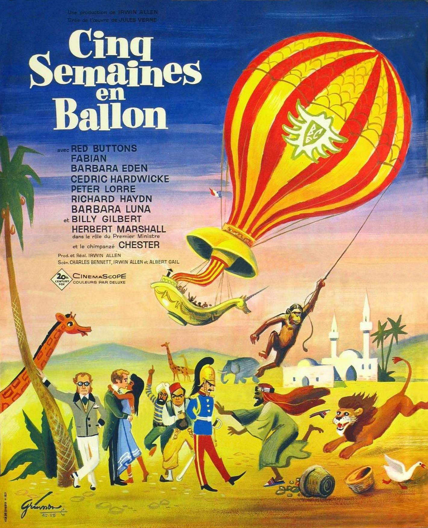 Постер фильма Пять недель на воздушном шаре | Five Weeks in a Balloon