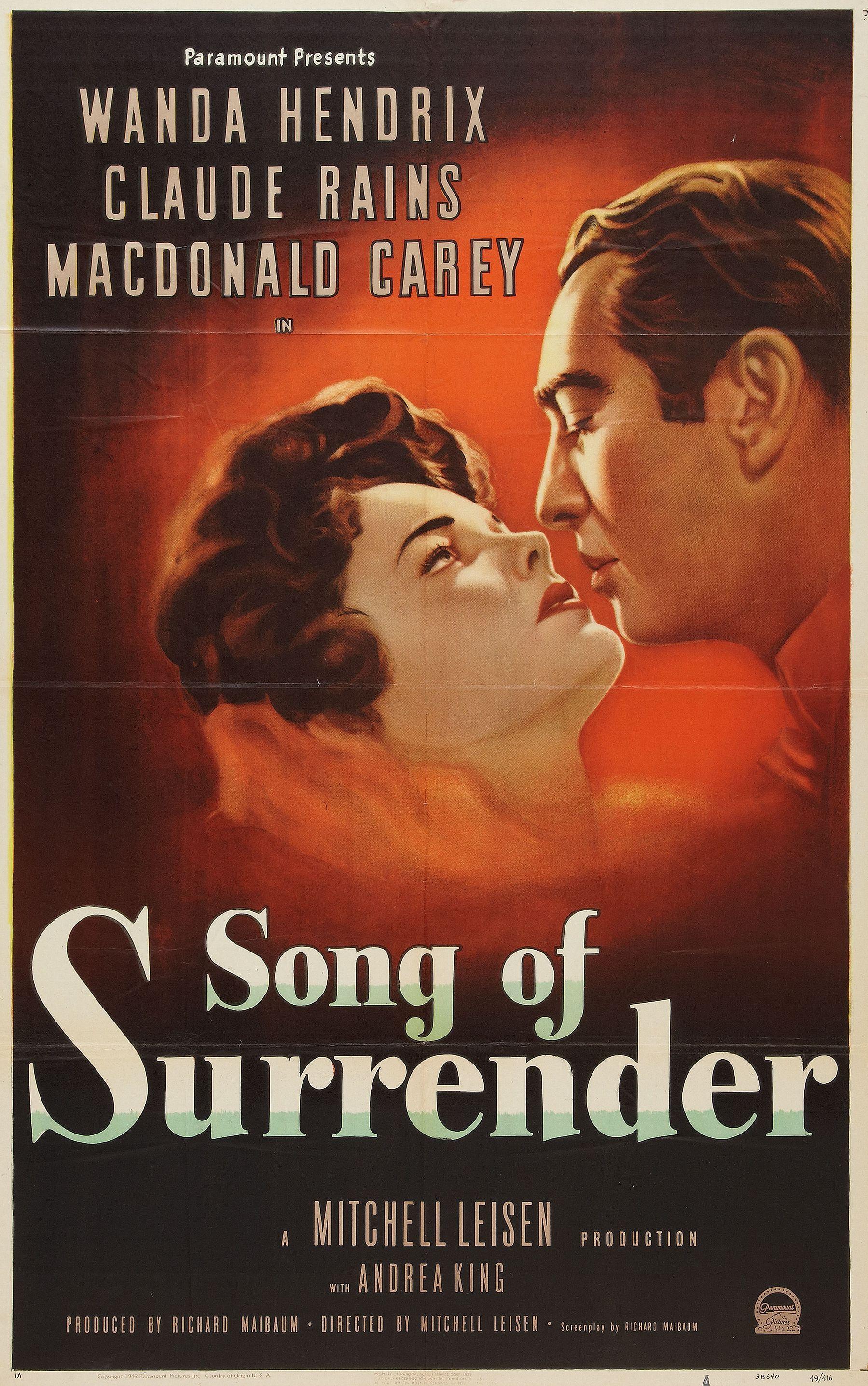 Постер фильма Song of Surrender