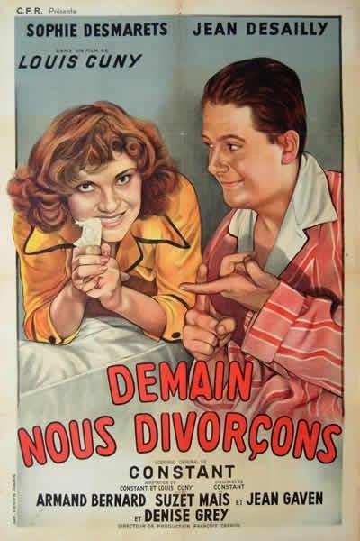 Постер фильма Demain nous divorçons