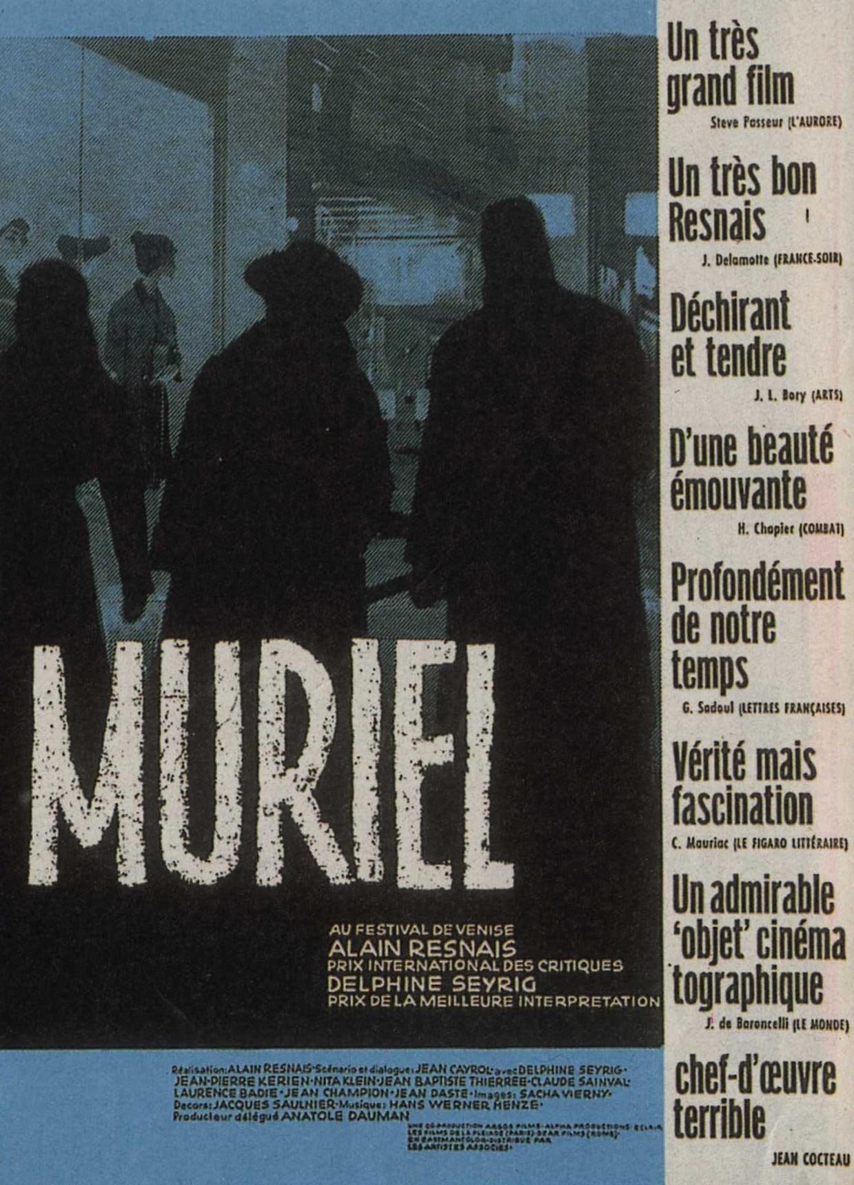 Постер фильма Мюриэль, или Время возвращения | Muriel ou Le temps d'un retour
