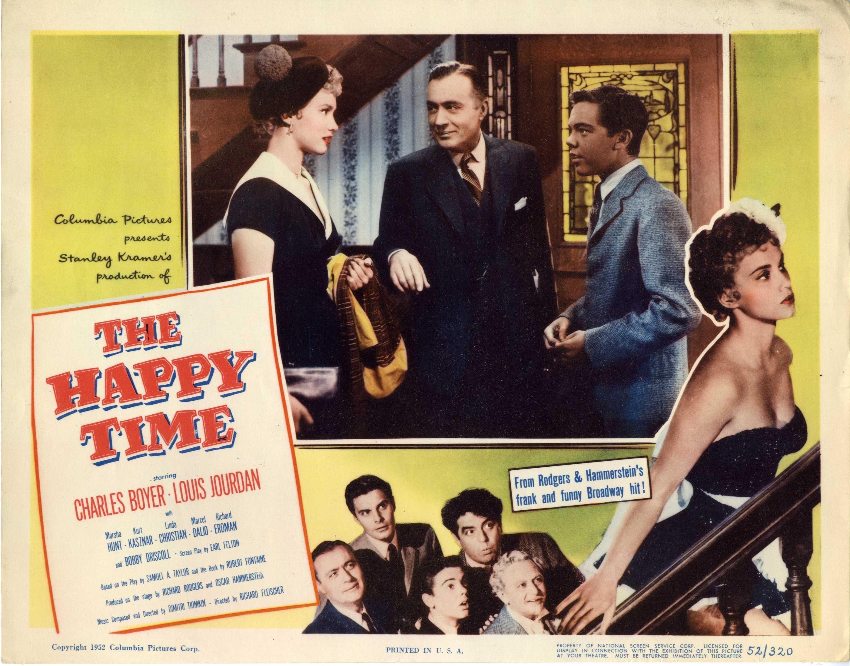 Happy time. The Happy time 1952. Happy time фильм. Счастливое время. Постер фильма счастье на час.