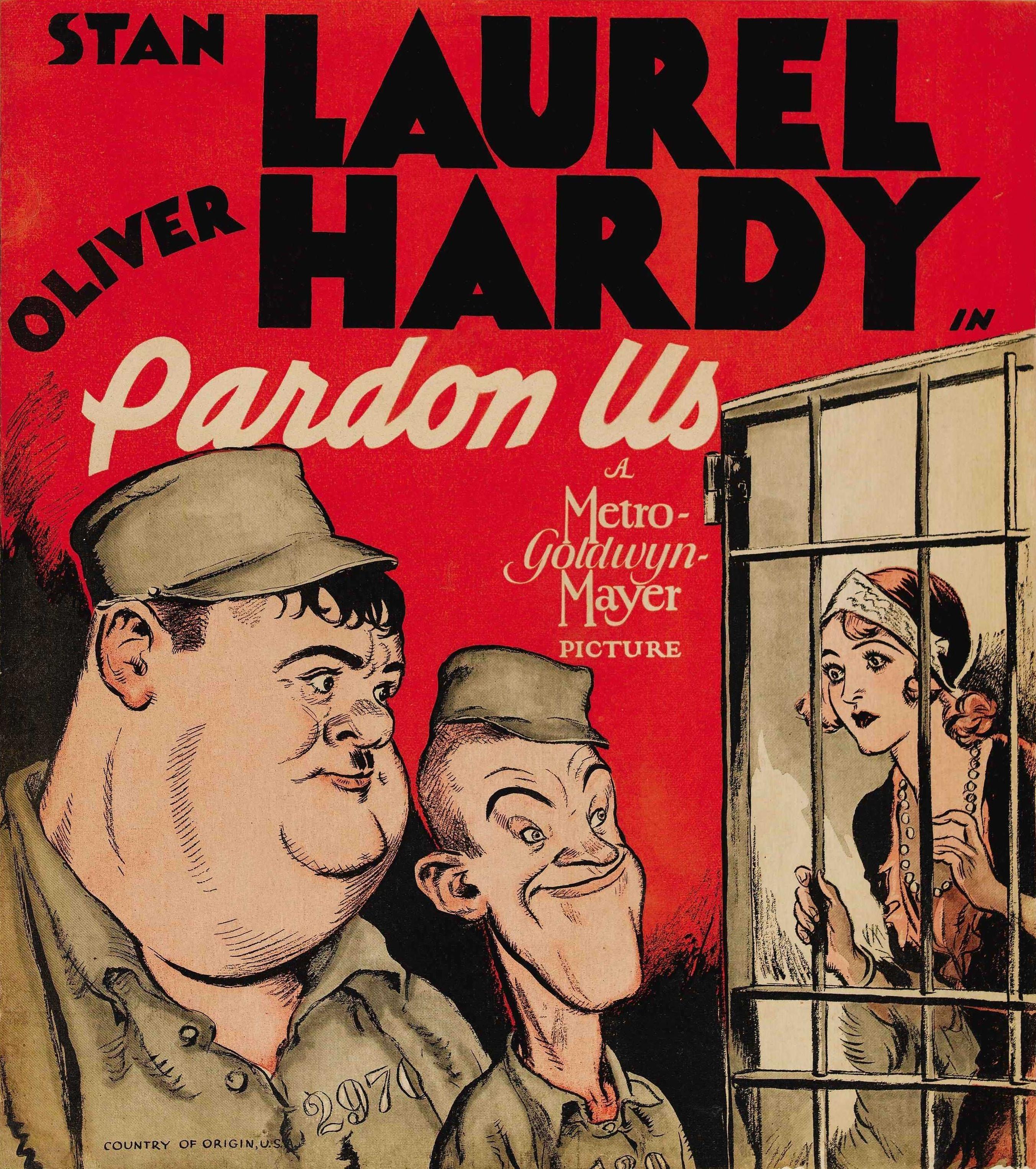 Pardon us 1931. Laurel and Hardy poster plakaty. Stan Laurel and Oliver Hardy poster plakaty. Laurel & Hardy Постер. Миль пардон мадам краткое содержание