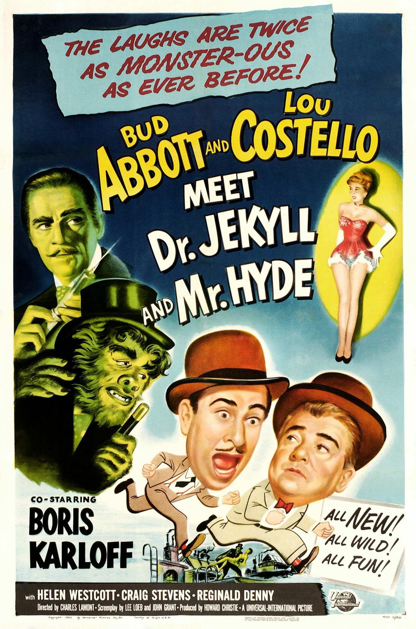 Постер фильма Эбботт и Костелло встречают доктора Джекилла и мистера Хайда | Abbott and Costello Meet Dr. Jekyll and Mr. Hyde