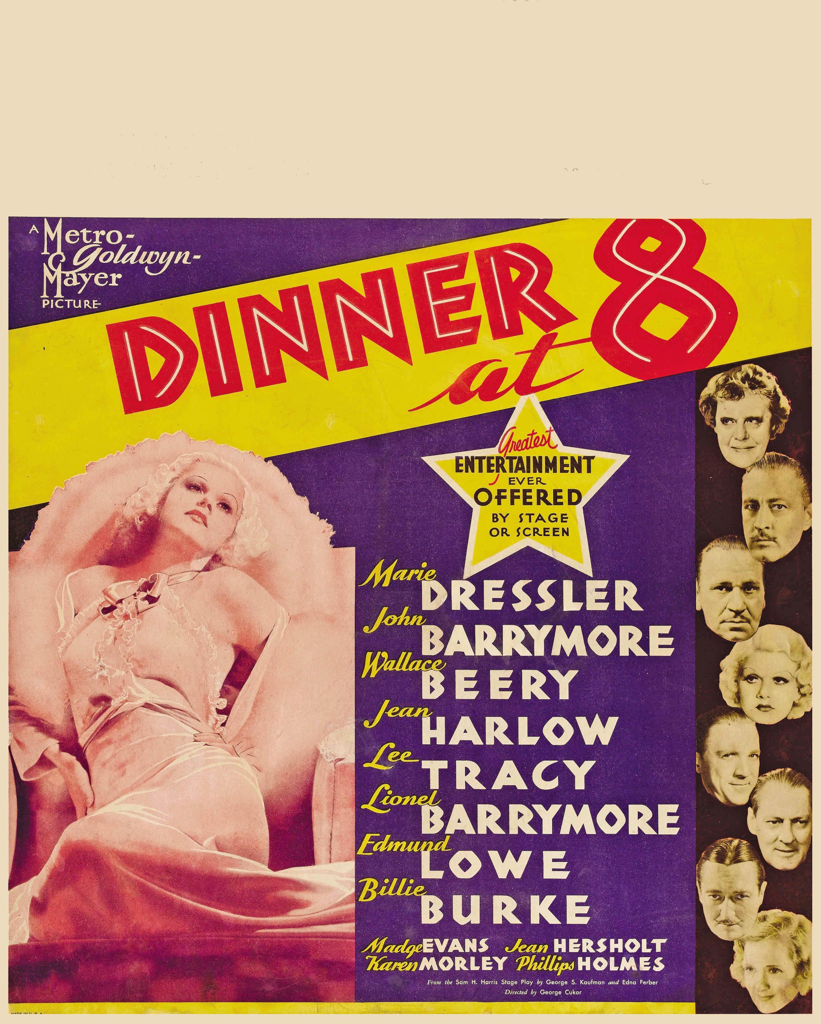 Постер фильма Обед в восемь | Dinner at Eight