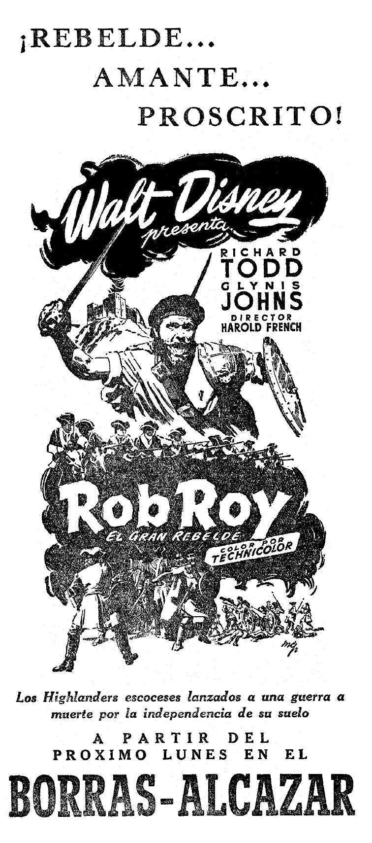 Постер фильма Rob Roy: The Highland Rogue