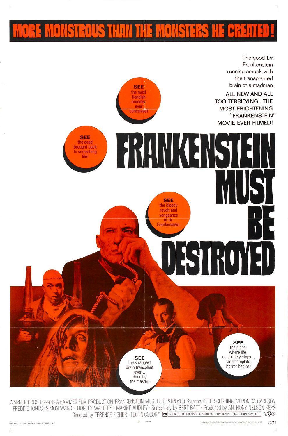 Постер фильма Frankenstein Must Be Destroyed