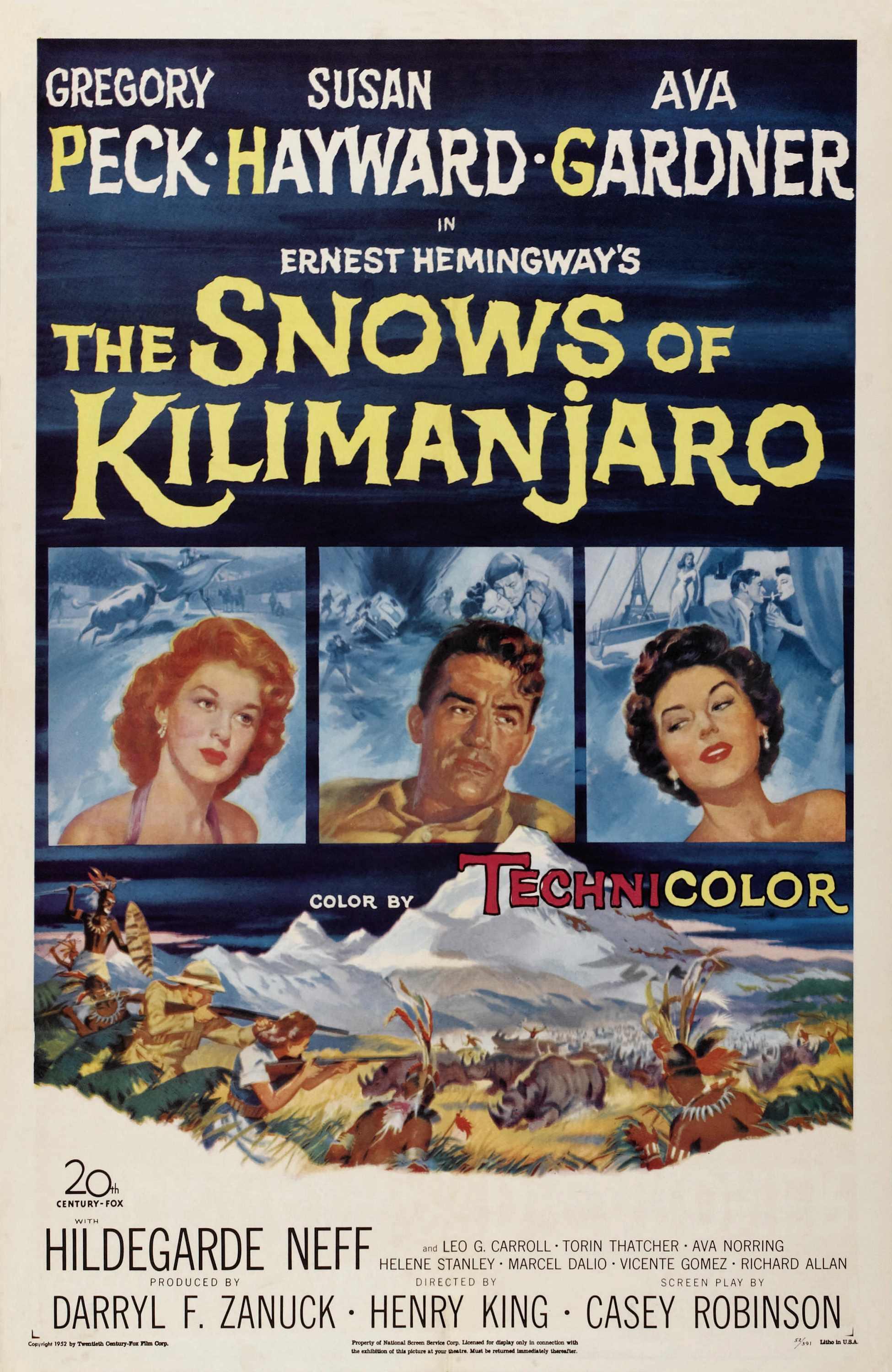 Постер фильма Снега Килиманджаро | Snows of Kilimanjaro