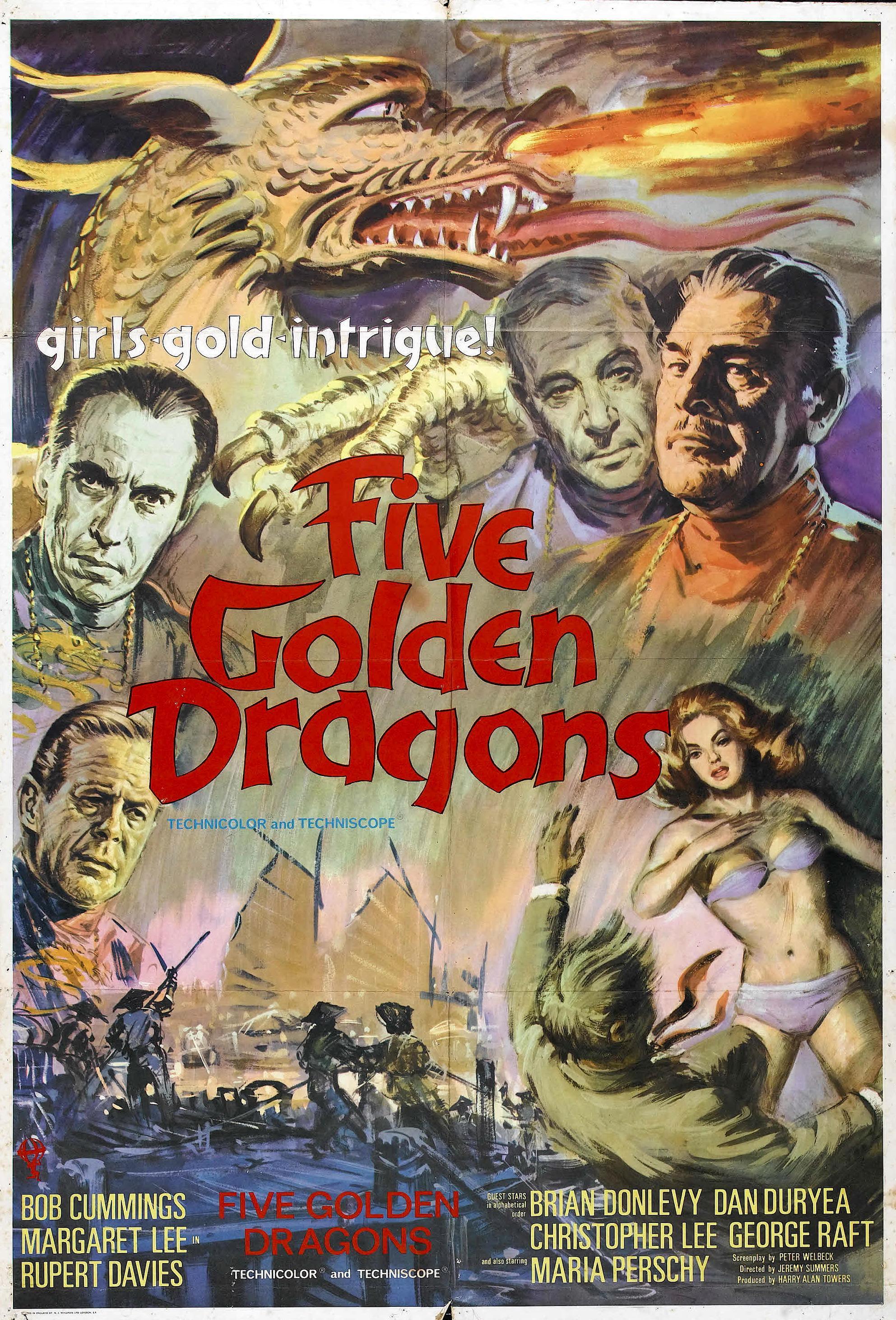 Постер фильма Пять золотых драконов | Five Golden Dragons