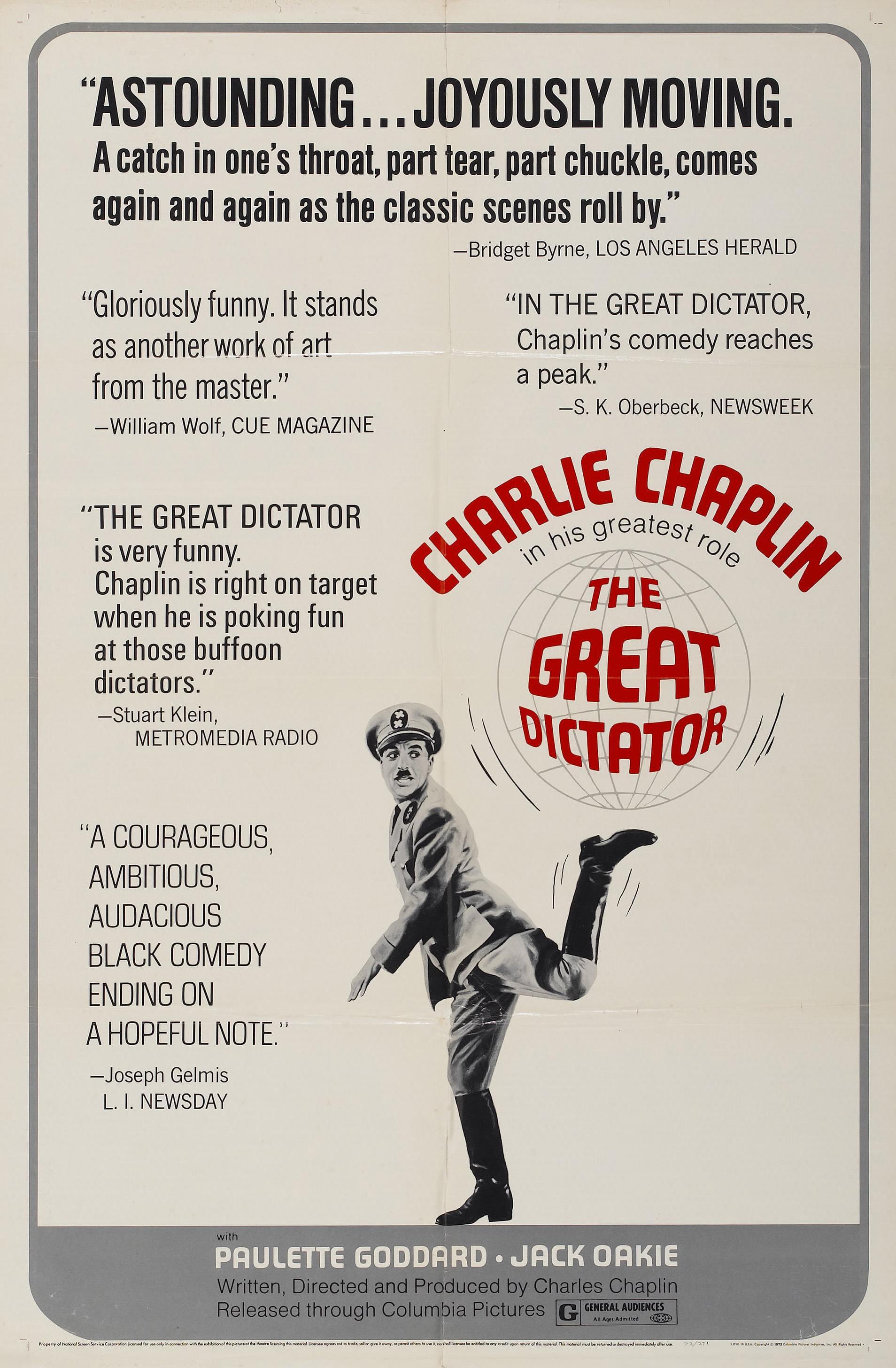 Постер фильма Великий диктатор | Great Dictator