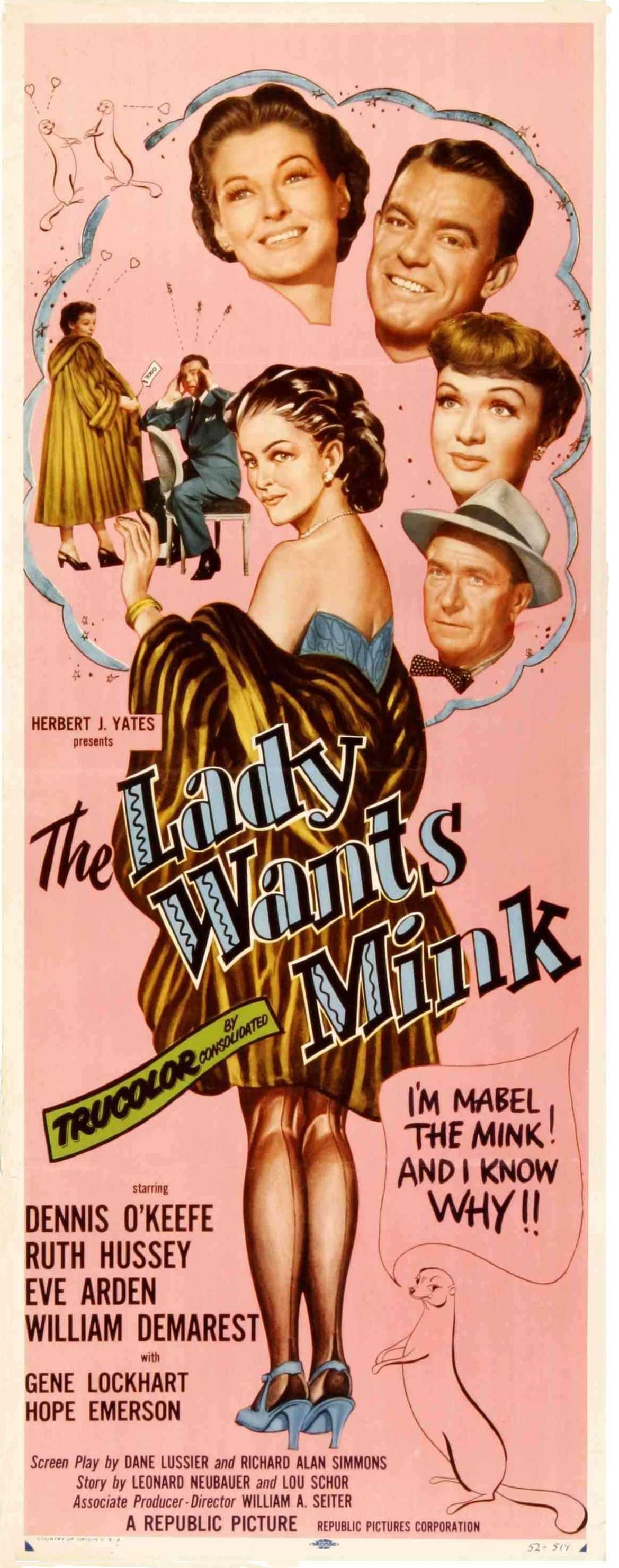 Lady wants. Make mine Mink 1960 poster.