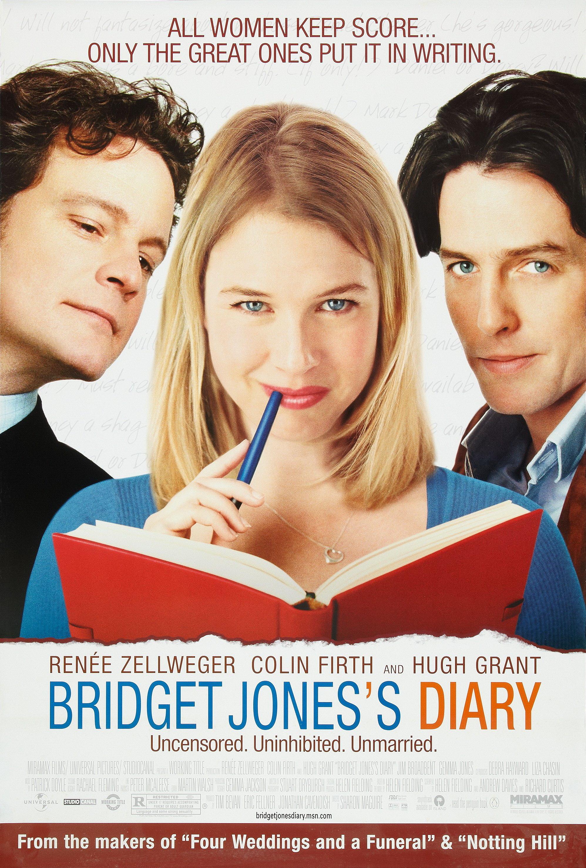 Постер фильма Дневник Бриджет Джонс | Bridget Jones's Diary
