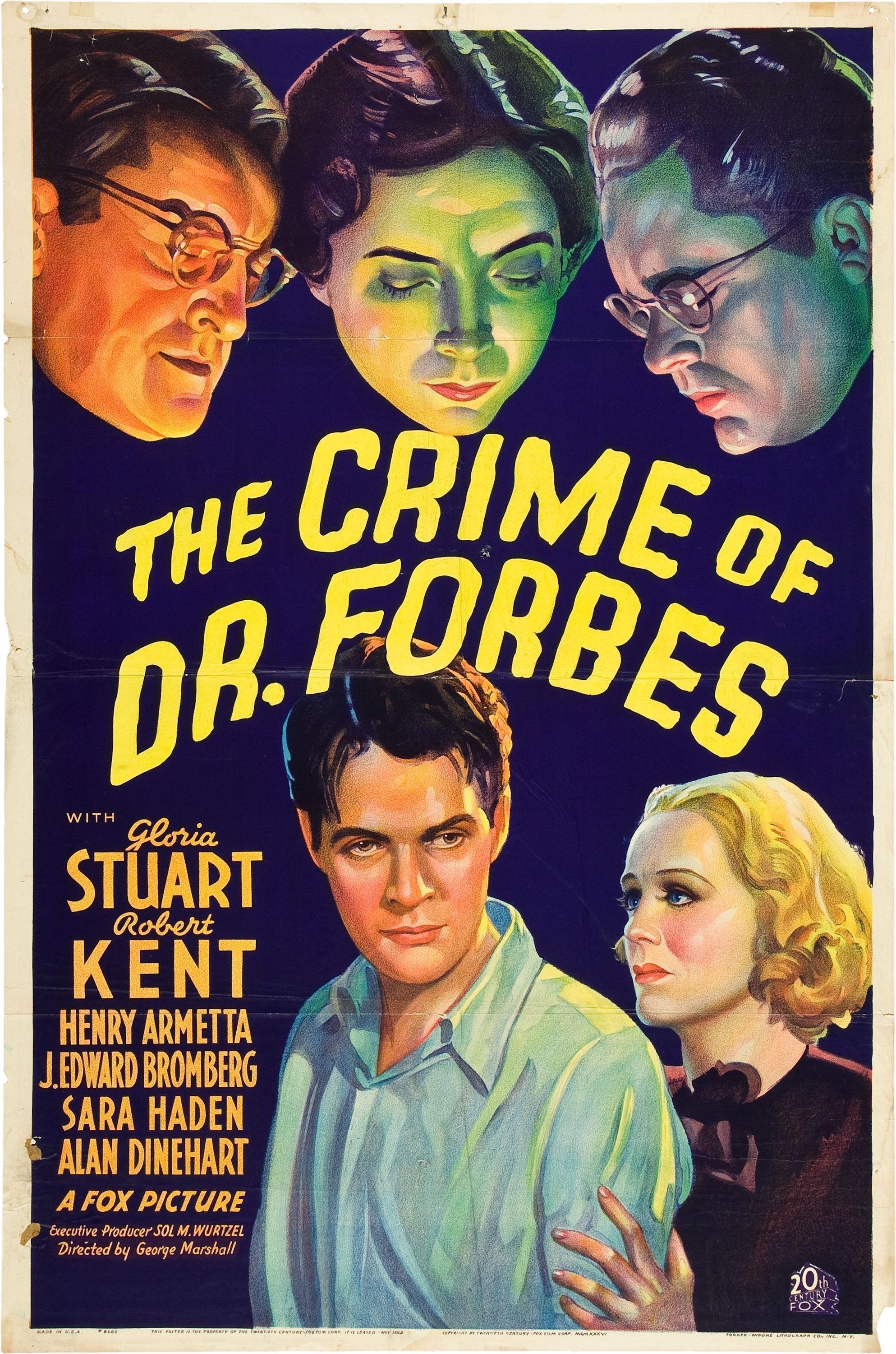 Постер фильма Crime of Dr. Forbes