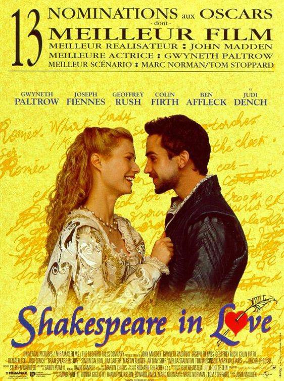 Постер фильма Влюбленный Шекспир | Shakespeare in Love