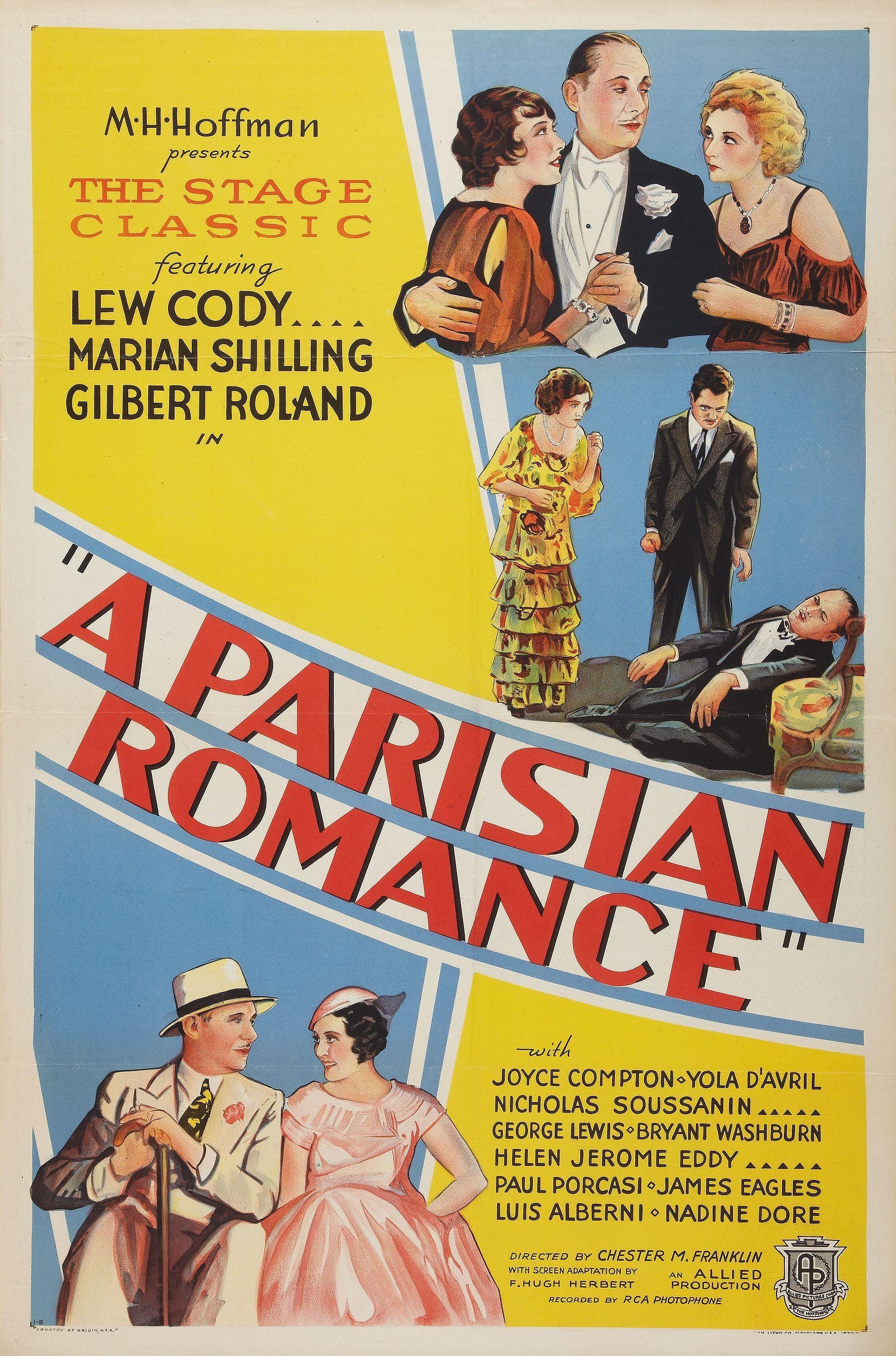 Постер фильма Parisian Romance