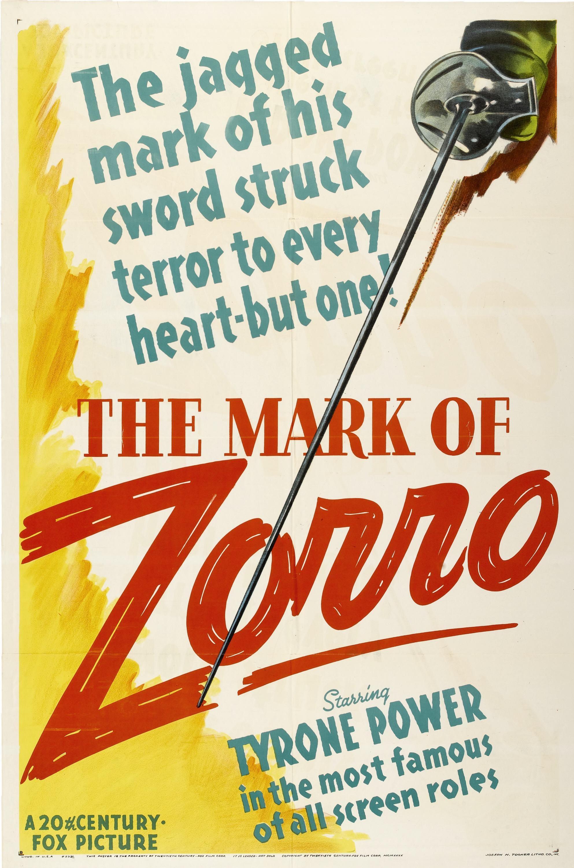 Постер фильма Mark of Zorro