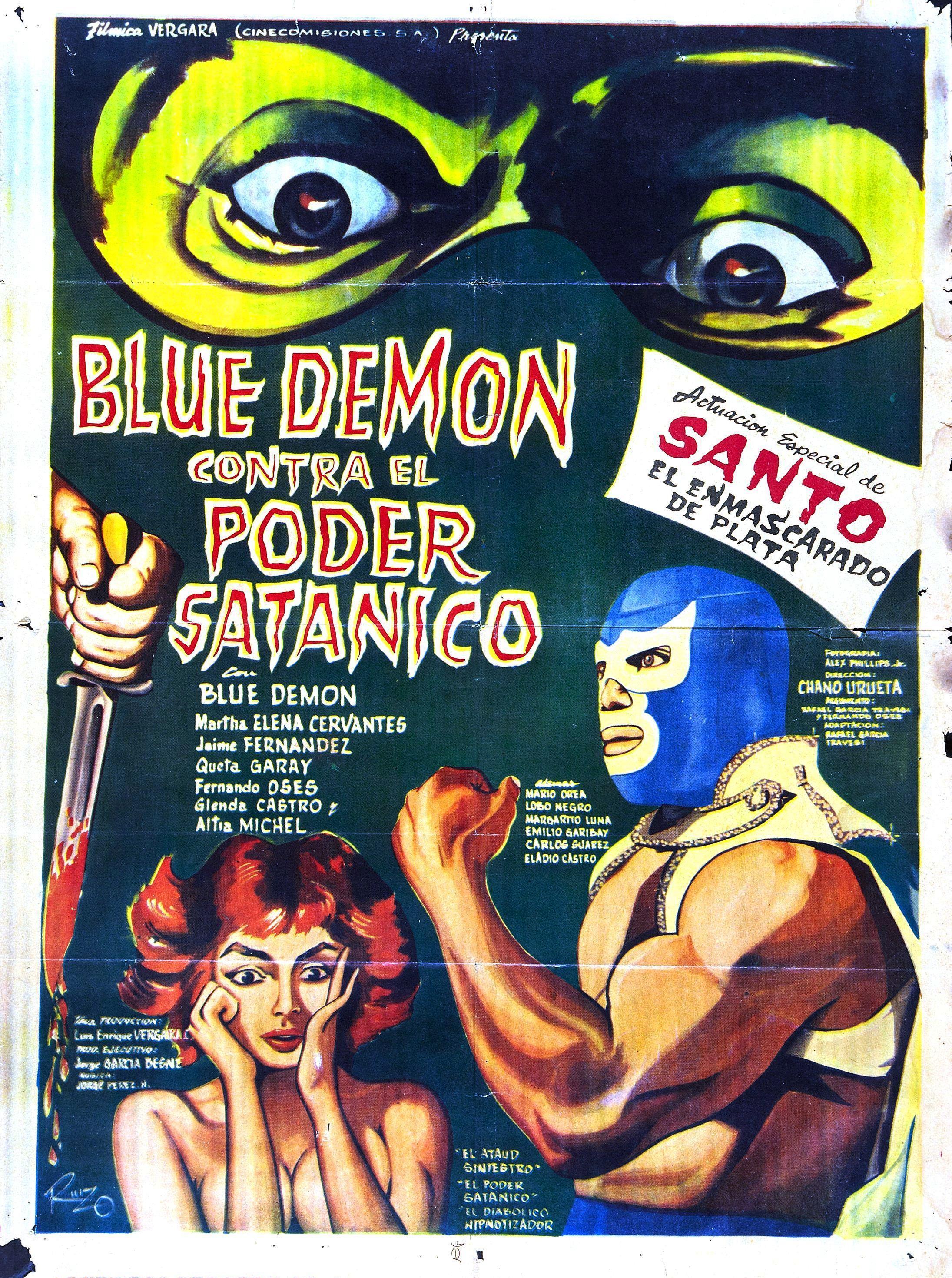 Постер фильма Blue Demon vs. el poder satánico