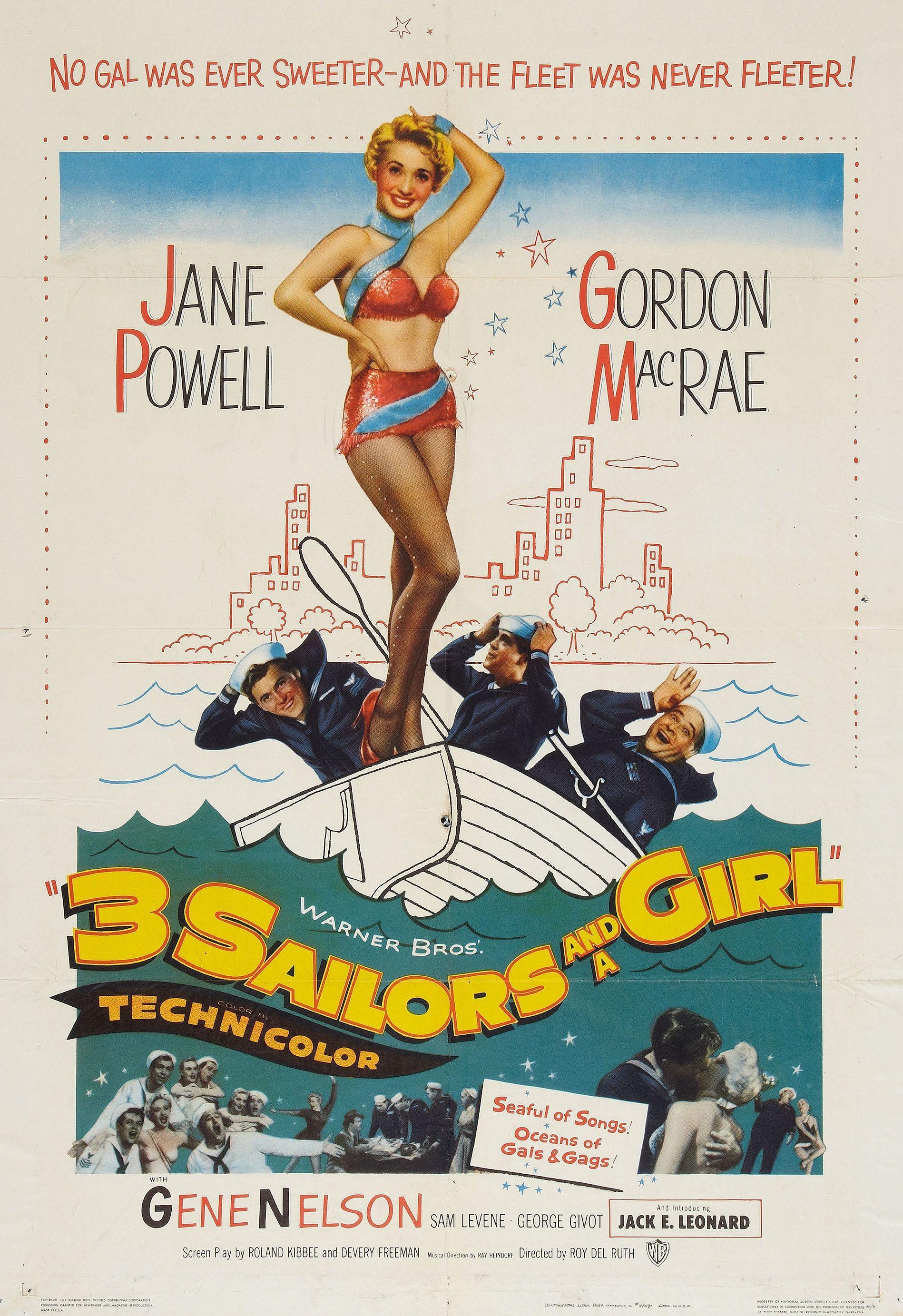 Постер фильма Трое морячков и девушка | Three Sailors and a Girl