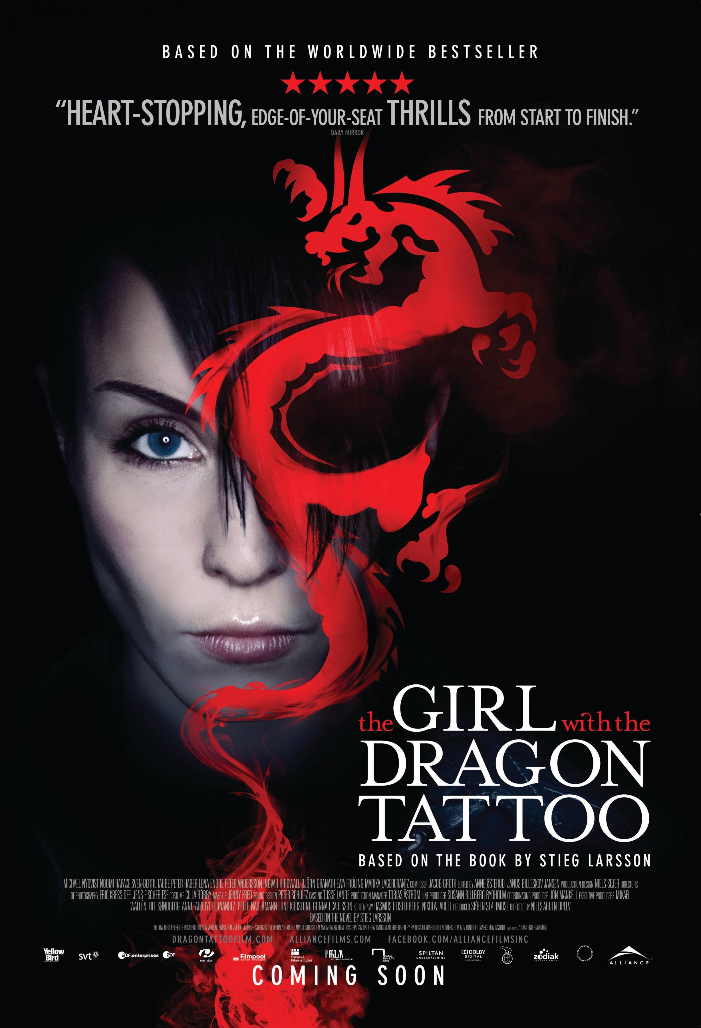 Постер фильма Девушка с татуировкой дракона | Män som hatar kvinnor