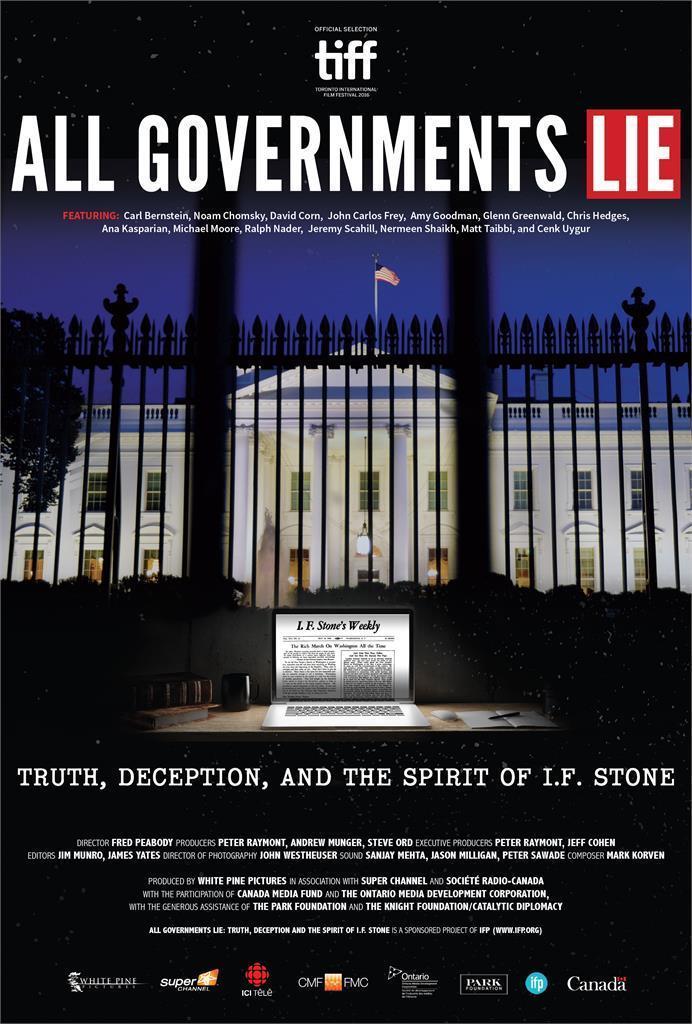 Постер фильма All Governments Lie: Truth, Deception, and the Spirit of I.F. Stone