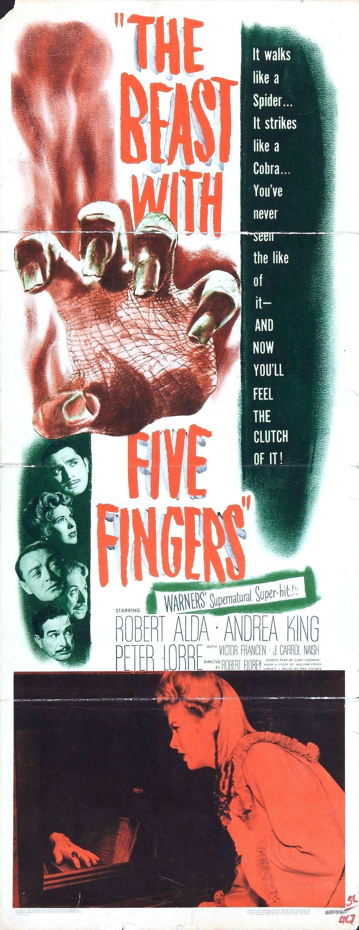Постер фильма Чудовище с пятью пальцами | Beast with Five Fingers