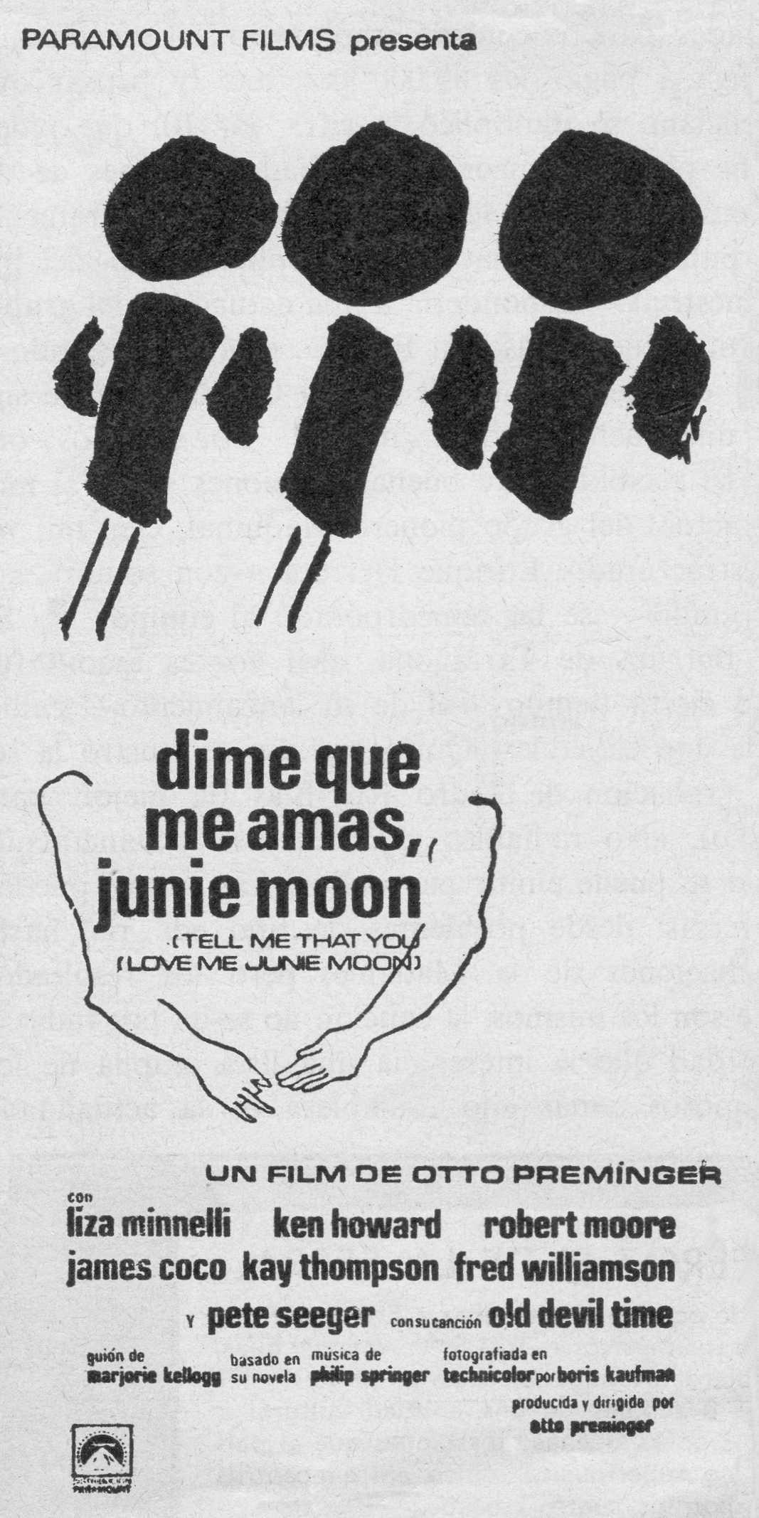 Постер фильма Скажи, что любишь меня, Джуни Мун | Tell Me That You Love Me, Junie Moon