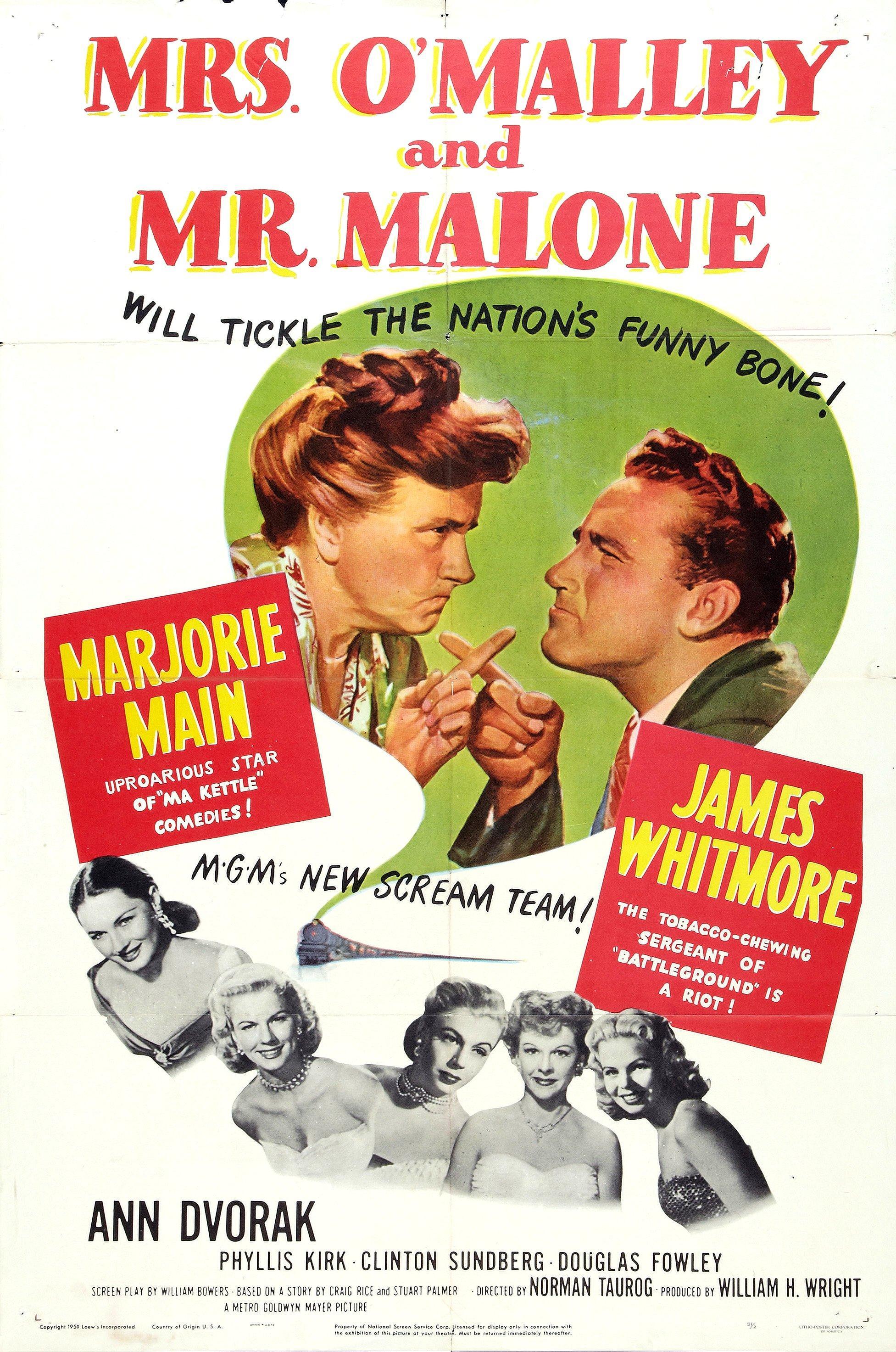 Постер фильма Миссис О'Малли и мистер Мэлоун | Mrs. O'Malley and Mr. Malone